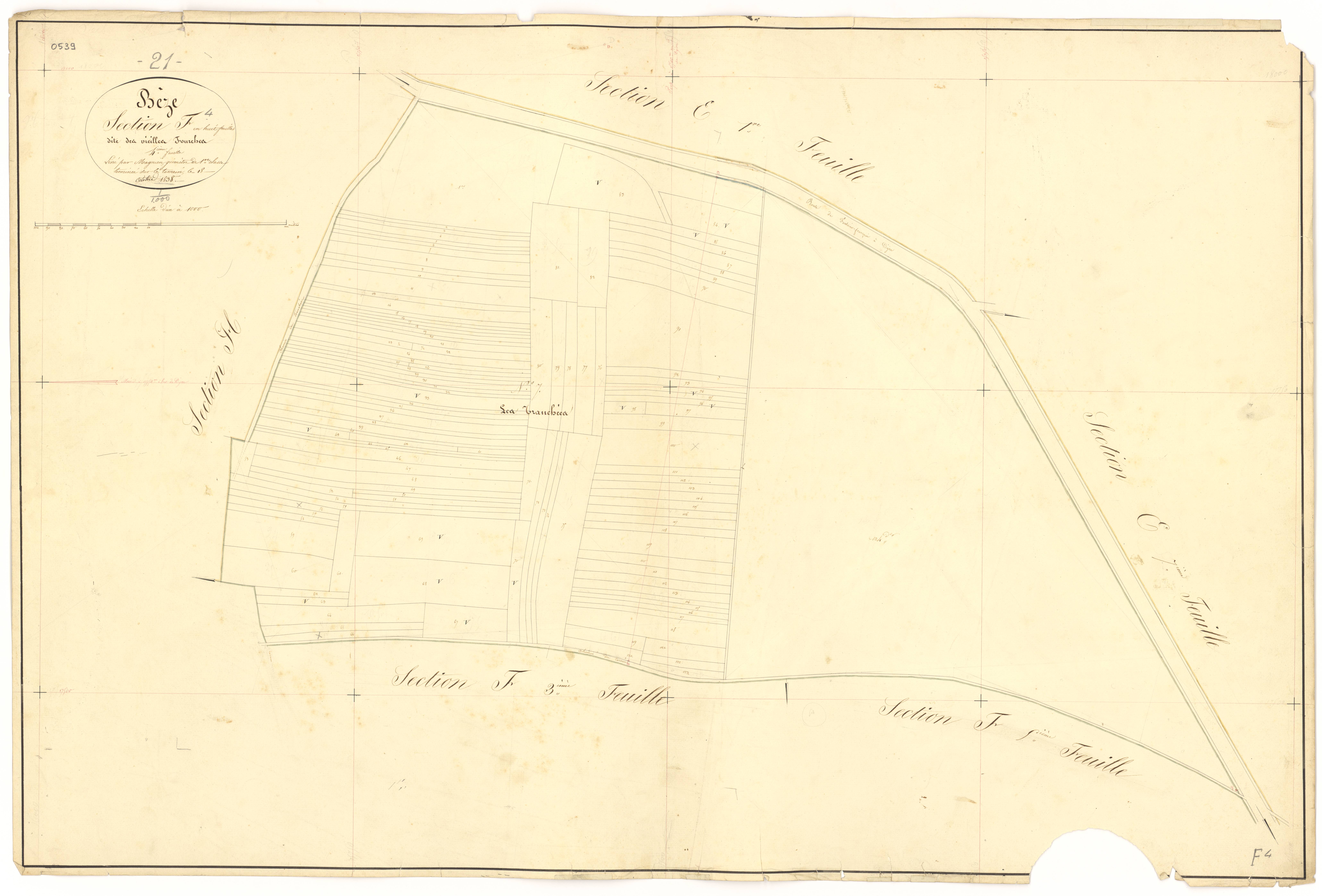 Bèze - Section F4 - 3 P PLAN 74/41