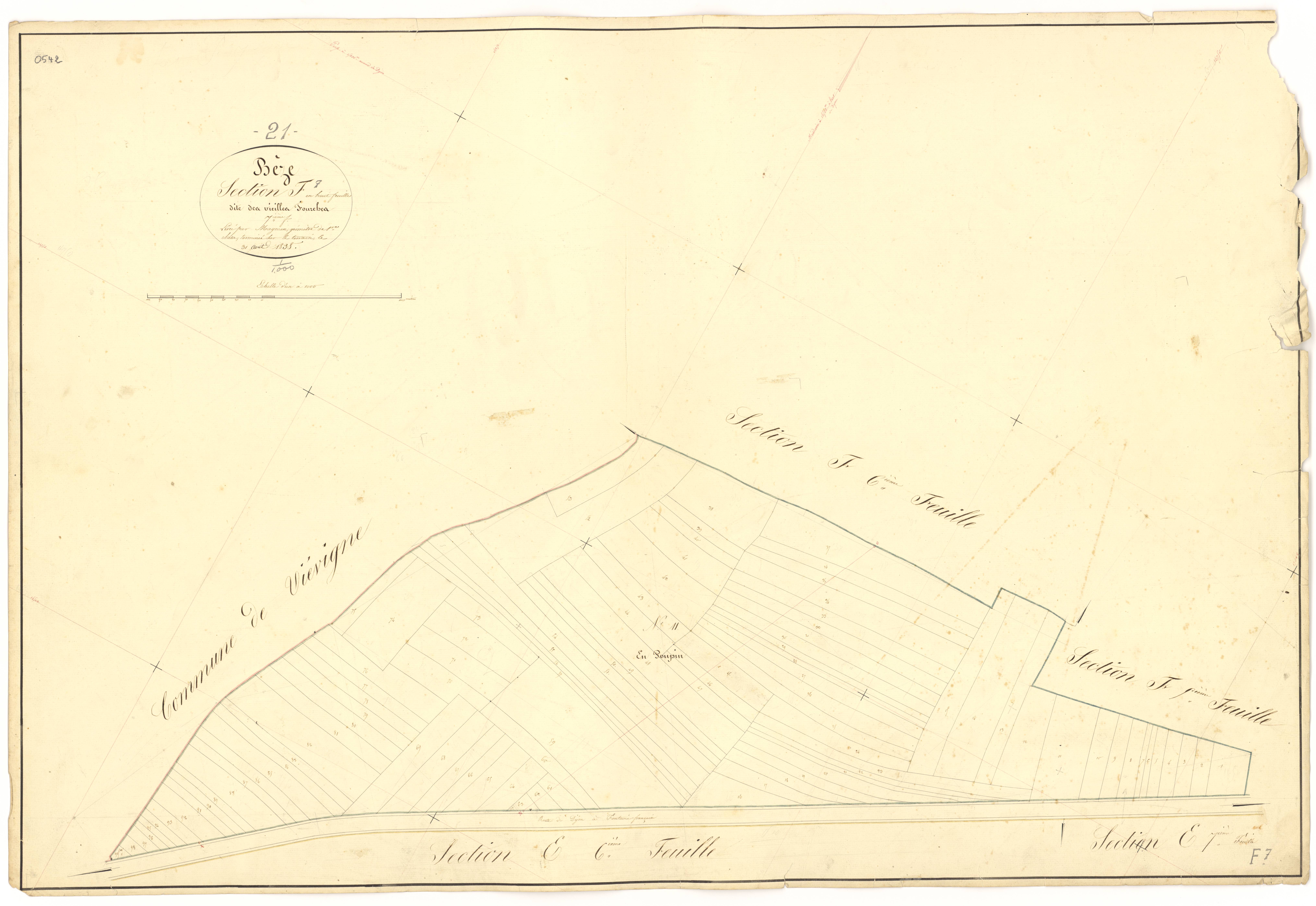 Bèze - Section F7 - 3 P PLAN 74/44