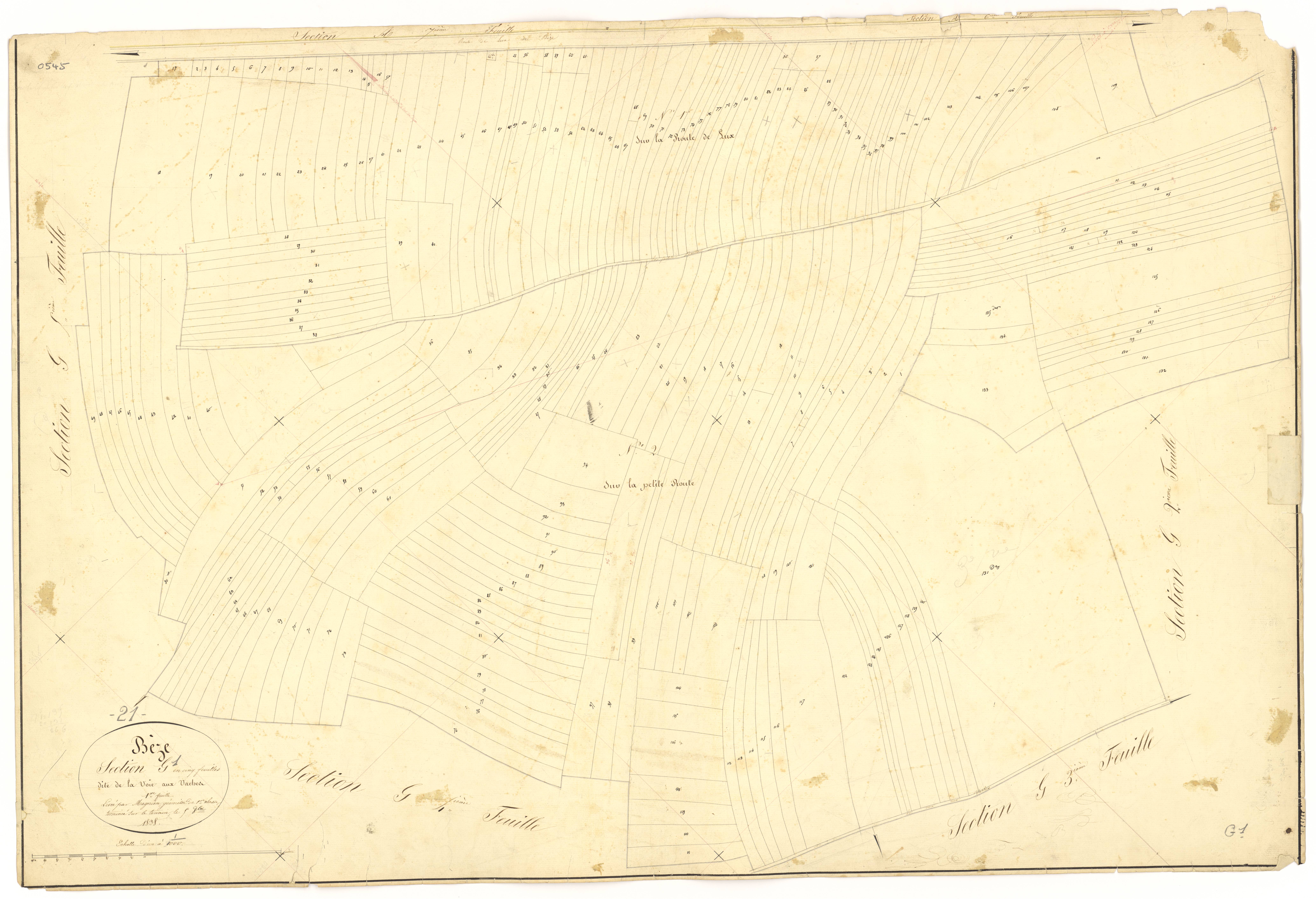 Bèze - Section G1 - 3 P PLAN 74/47