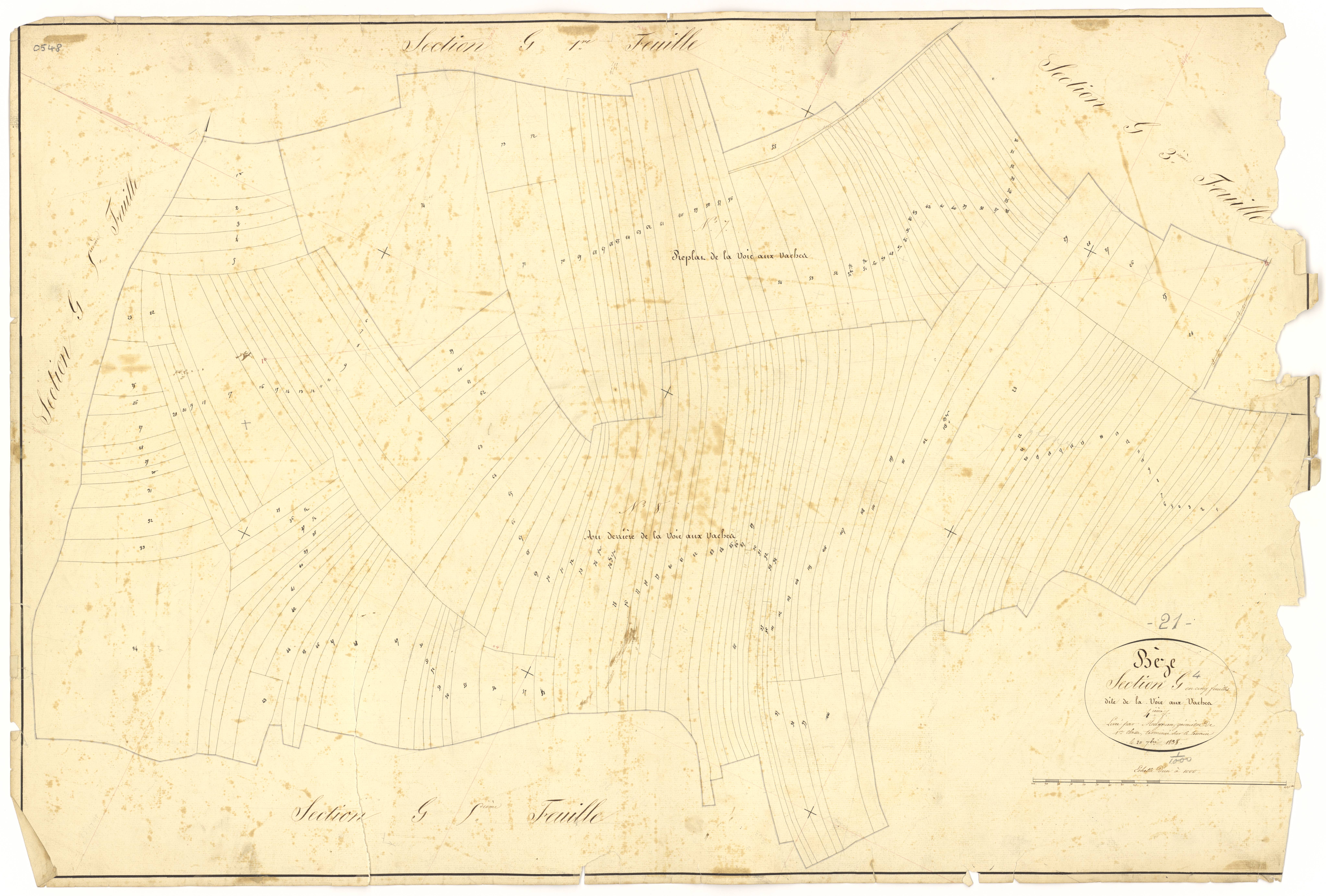 Bèze - Section G4 - 3 P PLAN 74/50