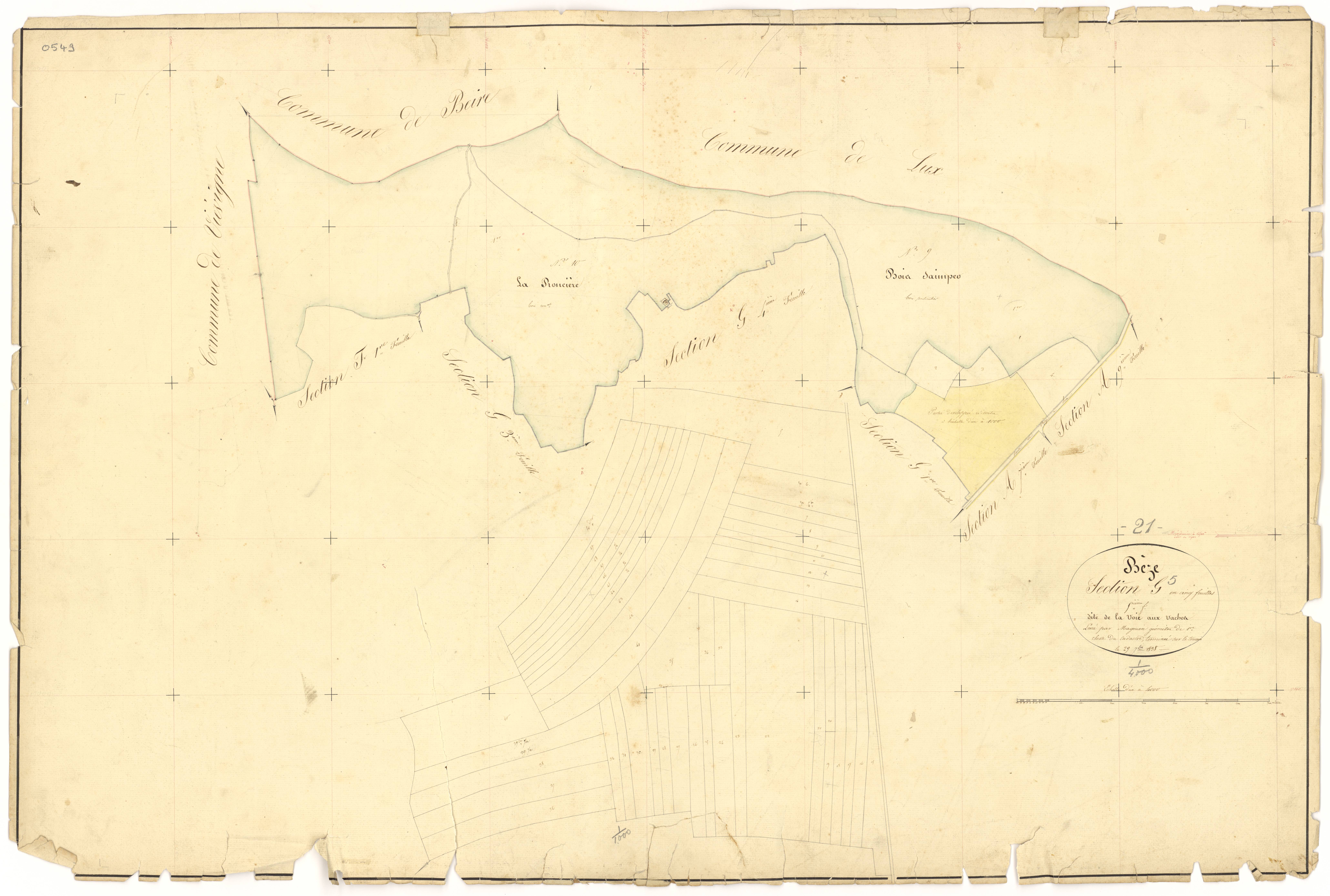 Bèze - Section G5 - 3 P PLAN 74/51