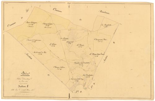 Bèze - Section A (tableau d'assemblage) - 3 P PLAN 74/2