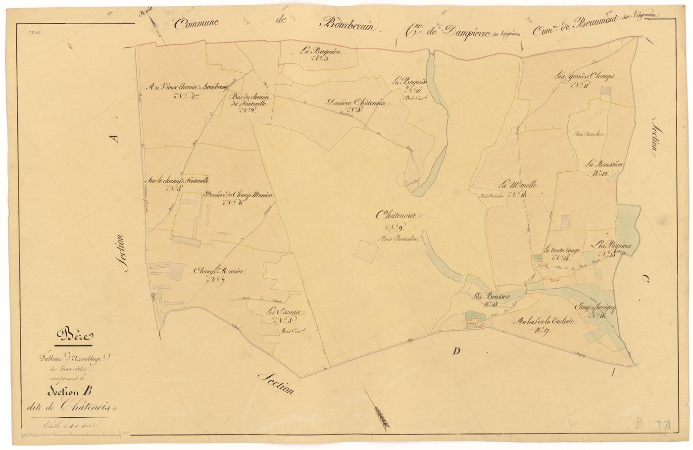 Bèze - Section B (tableau d'assemblage) - 3 P PLAN 74/12
