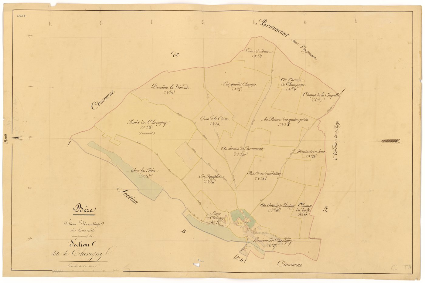 Bèze - Section C (tableau d'assemblage) - 3 P PLAN 74/19