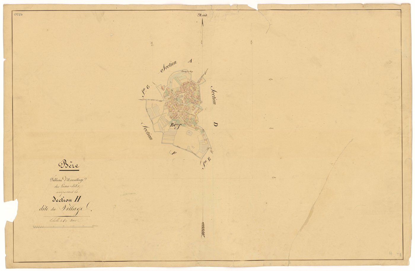 Bèze - Section H (tableau d'assemblage) - 3 P PLAN 74/52