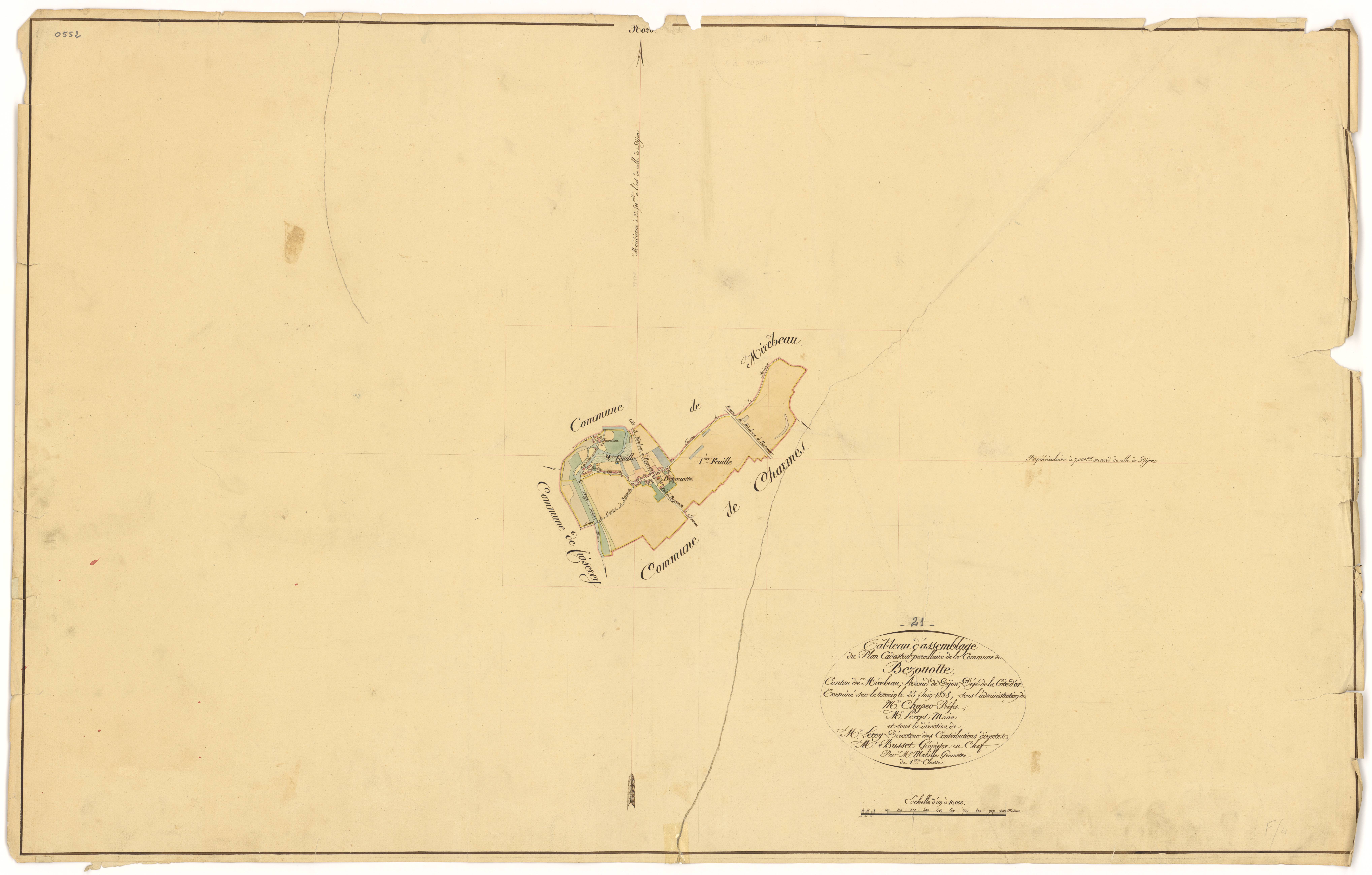 Bézouotte - Tableau d'assemblage - 3 P PLAN 75/1