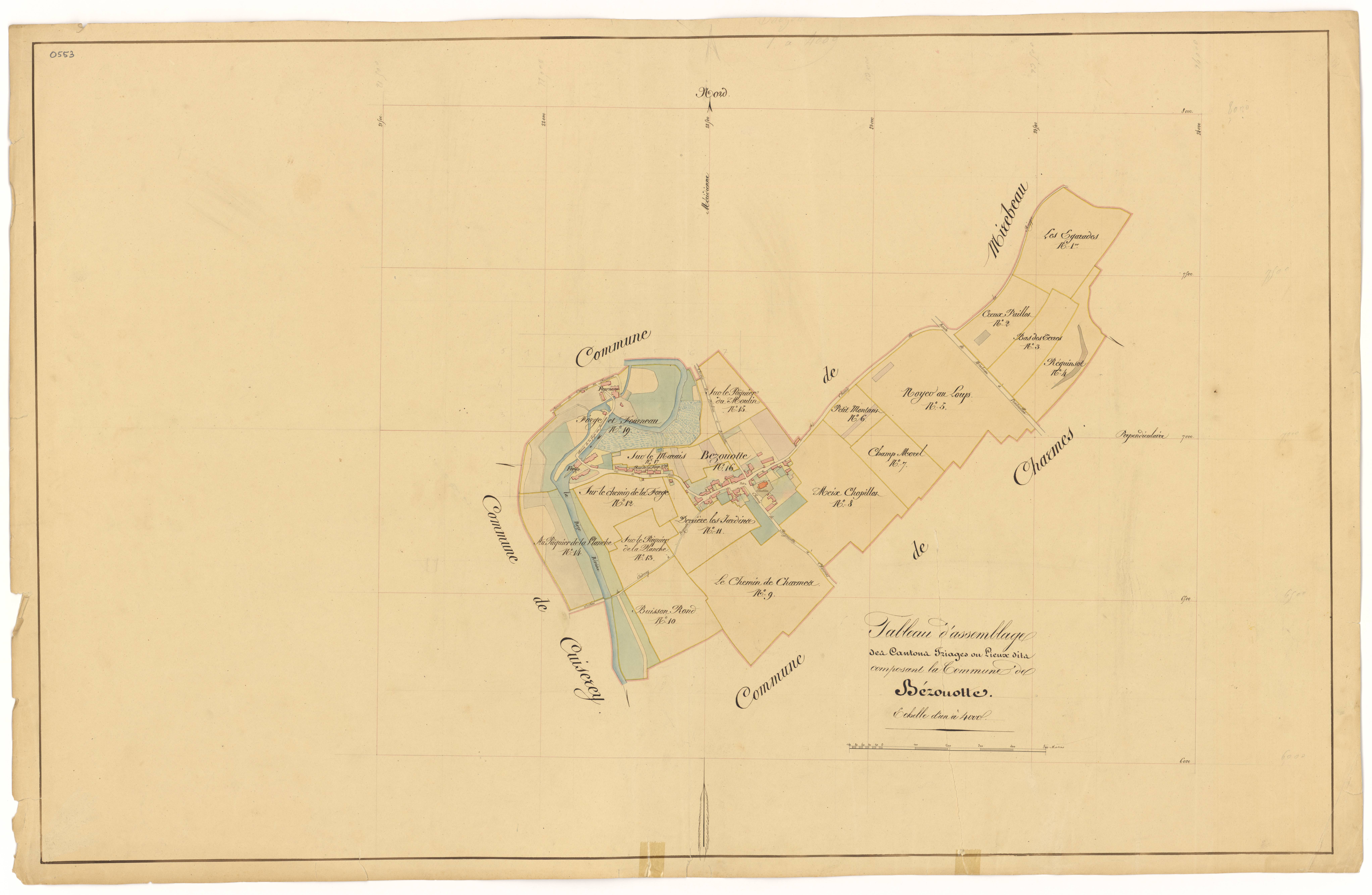 Bézouotte - Tableau d'assemblage - 3 P PLAN 75/2