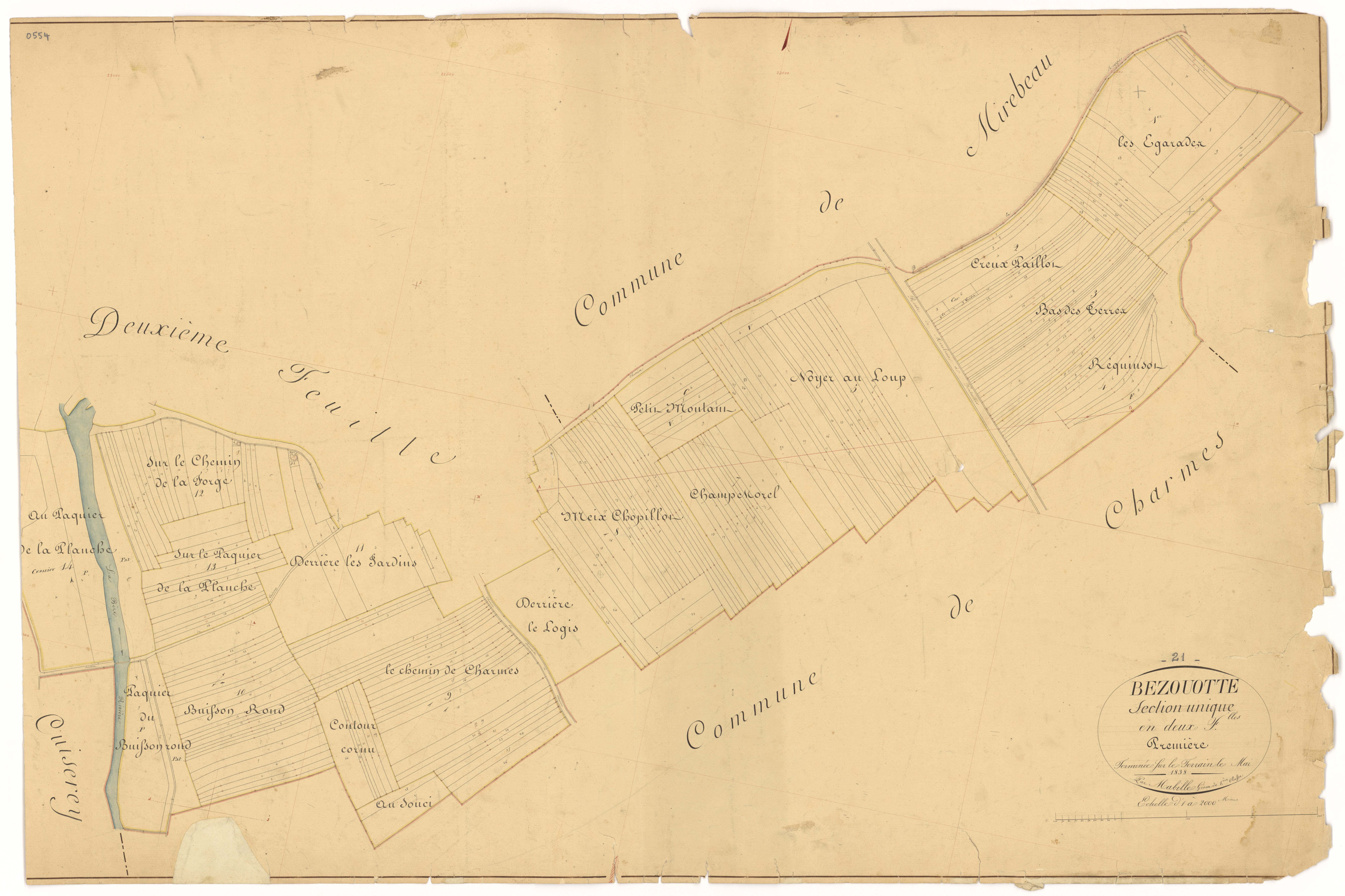 Bézouotte - Section unique 1 - 3 P PLAN 75/3