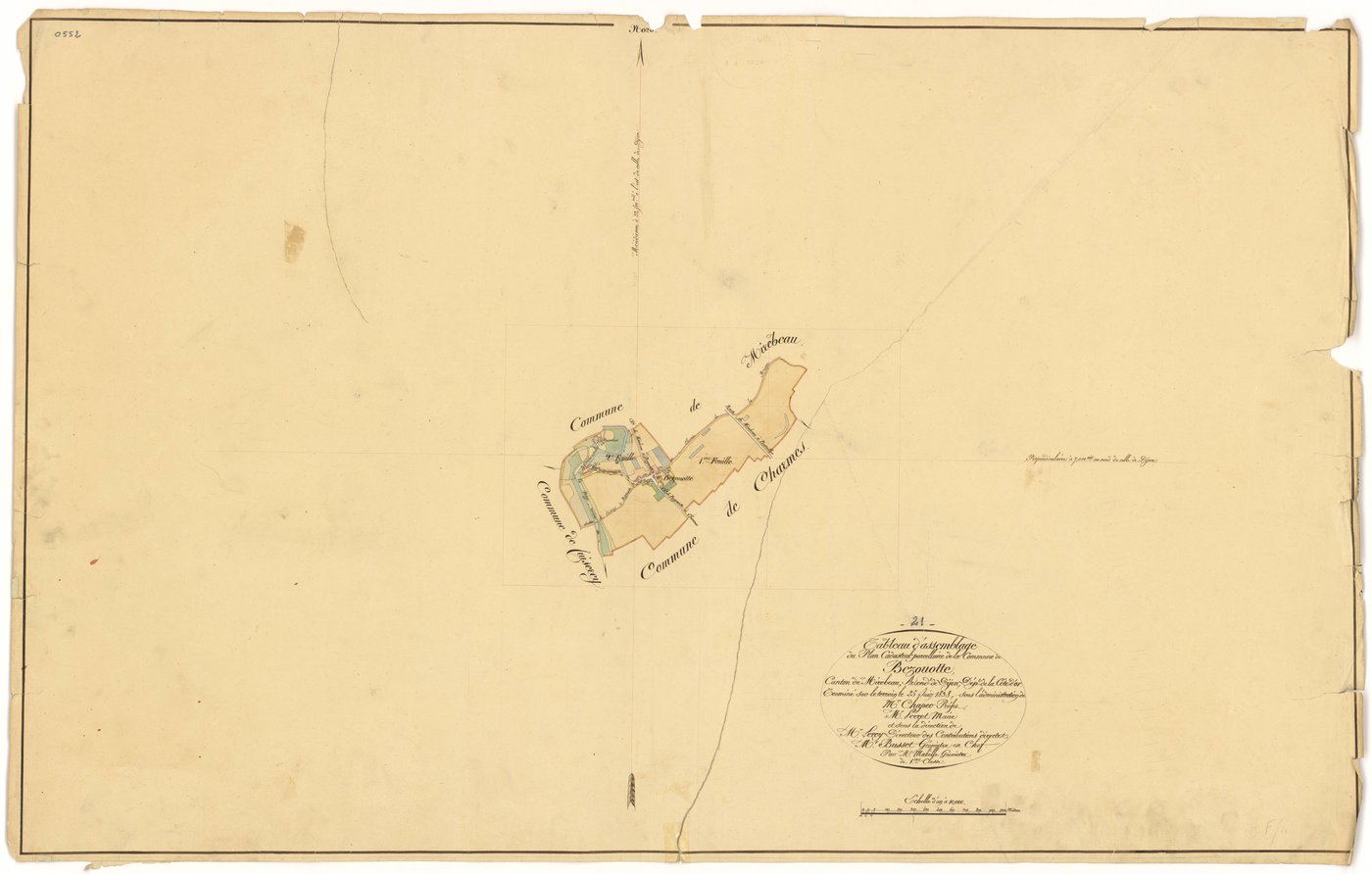 Bézouotte - Tableau d'assemblage - 3 P PLAN 75/1