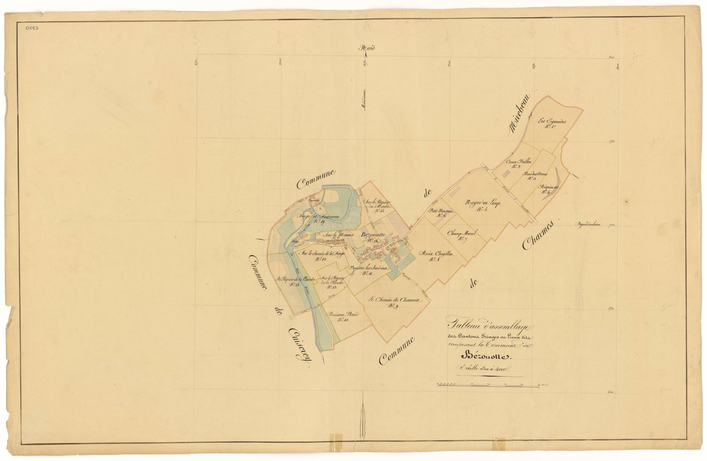Bézouotte - Tableau d'assemblage - 3 P PLAN 75/2
