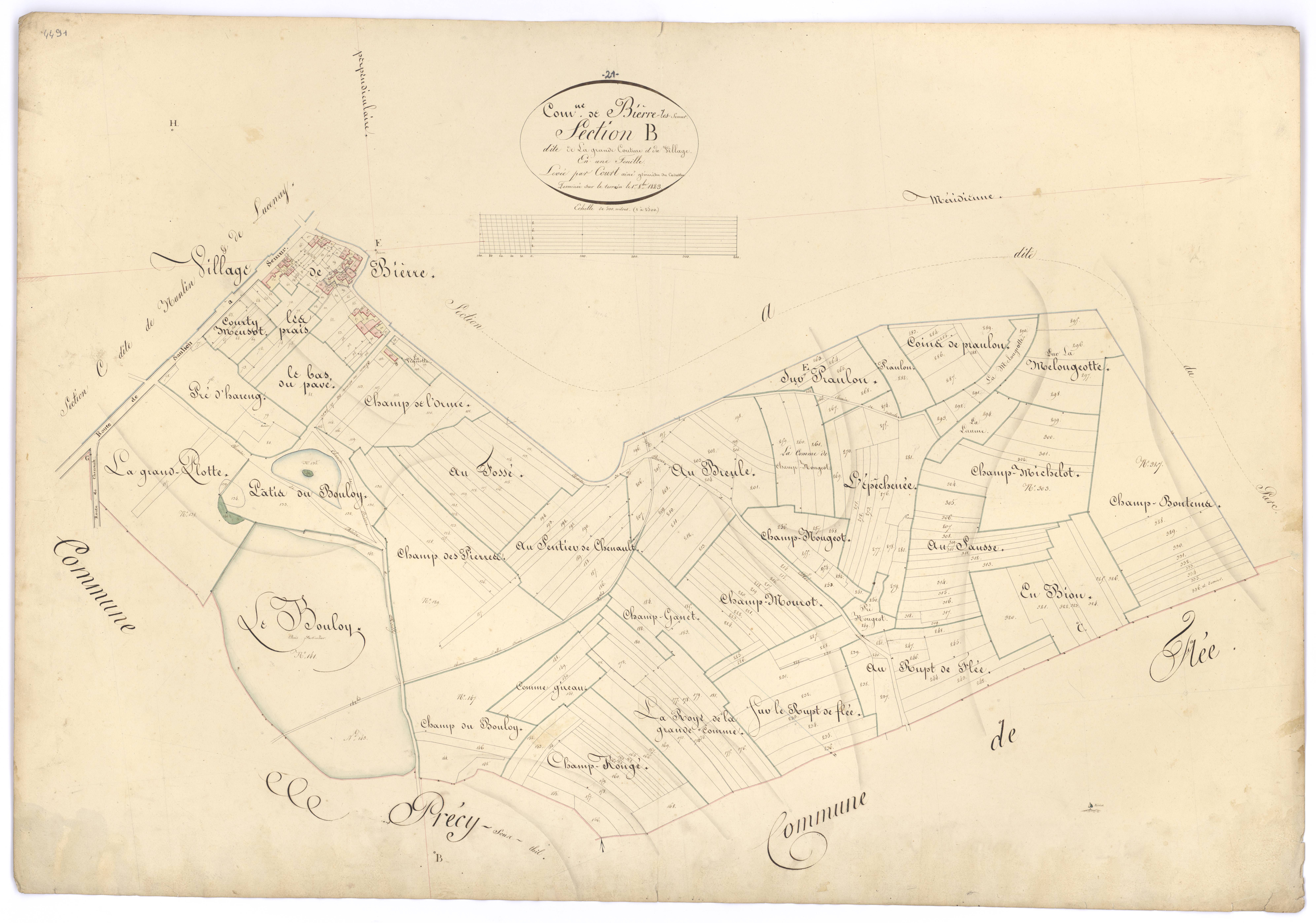 Bierre-lès-Semur - Section B - 3 P PLAN 76/3