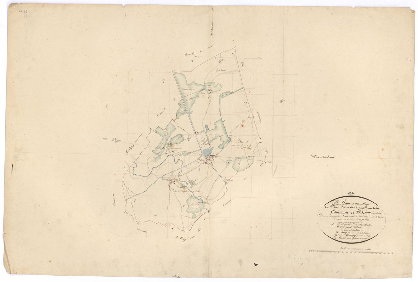 Bierre-lès-Semur - Tableau d'assemblage - 3 P PLAN 76/1