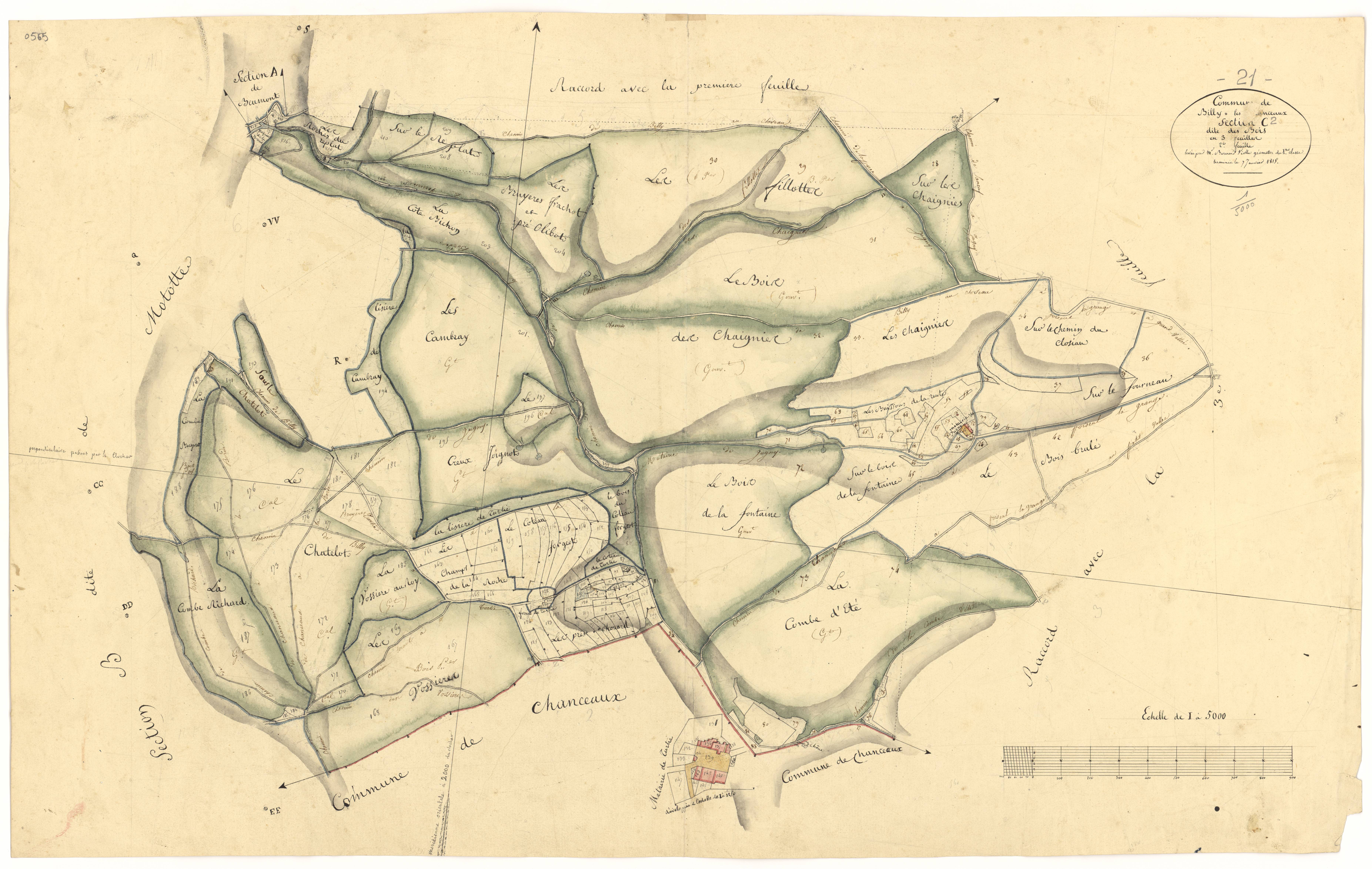 Billy-lès-Chanceaux - Section C2 - 3 P PLAN 78/7