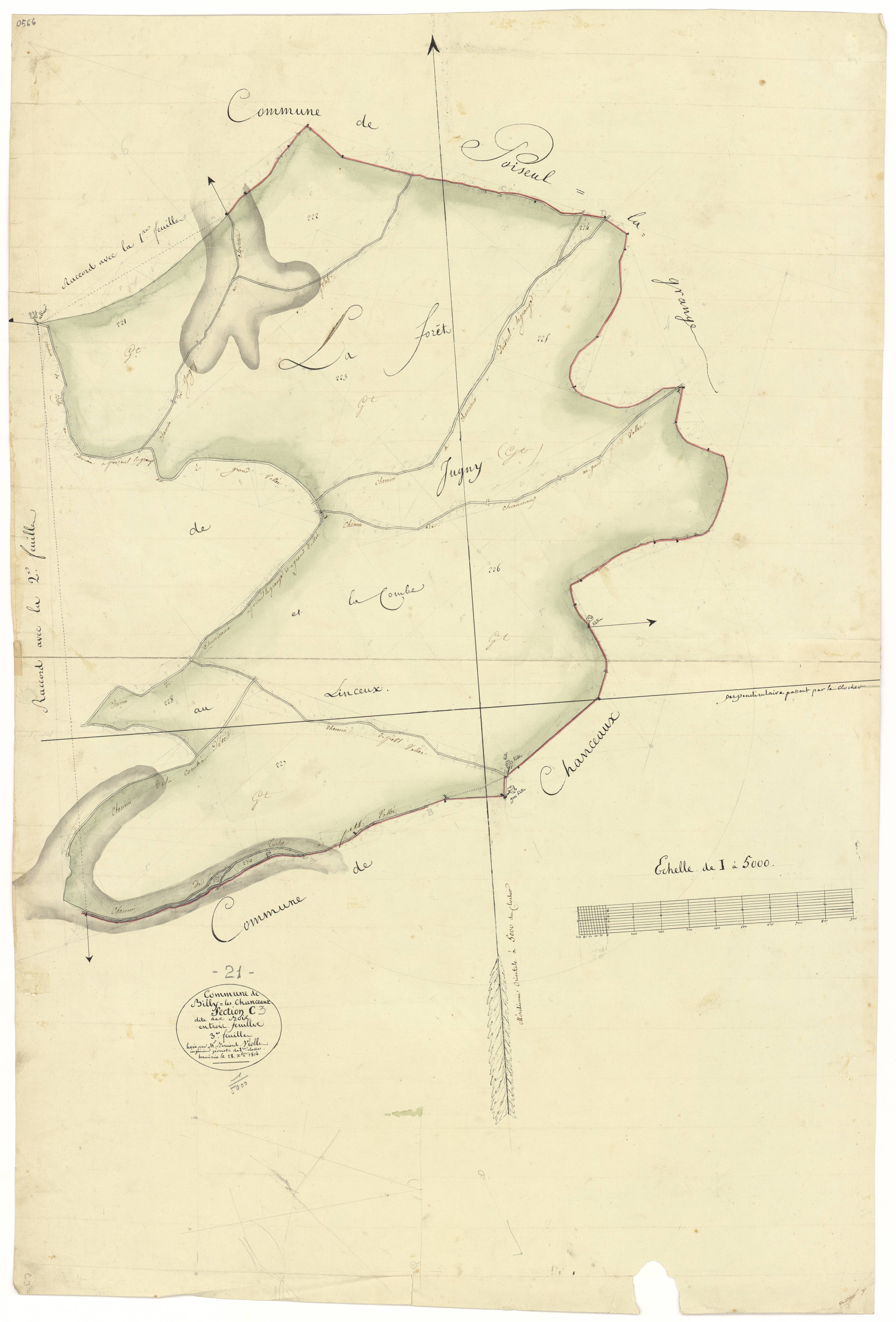 Billy-lès-Chanceaux - Section C3 - 3 P PLAN 78/8