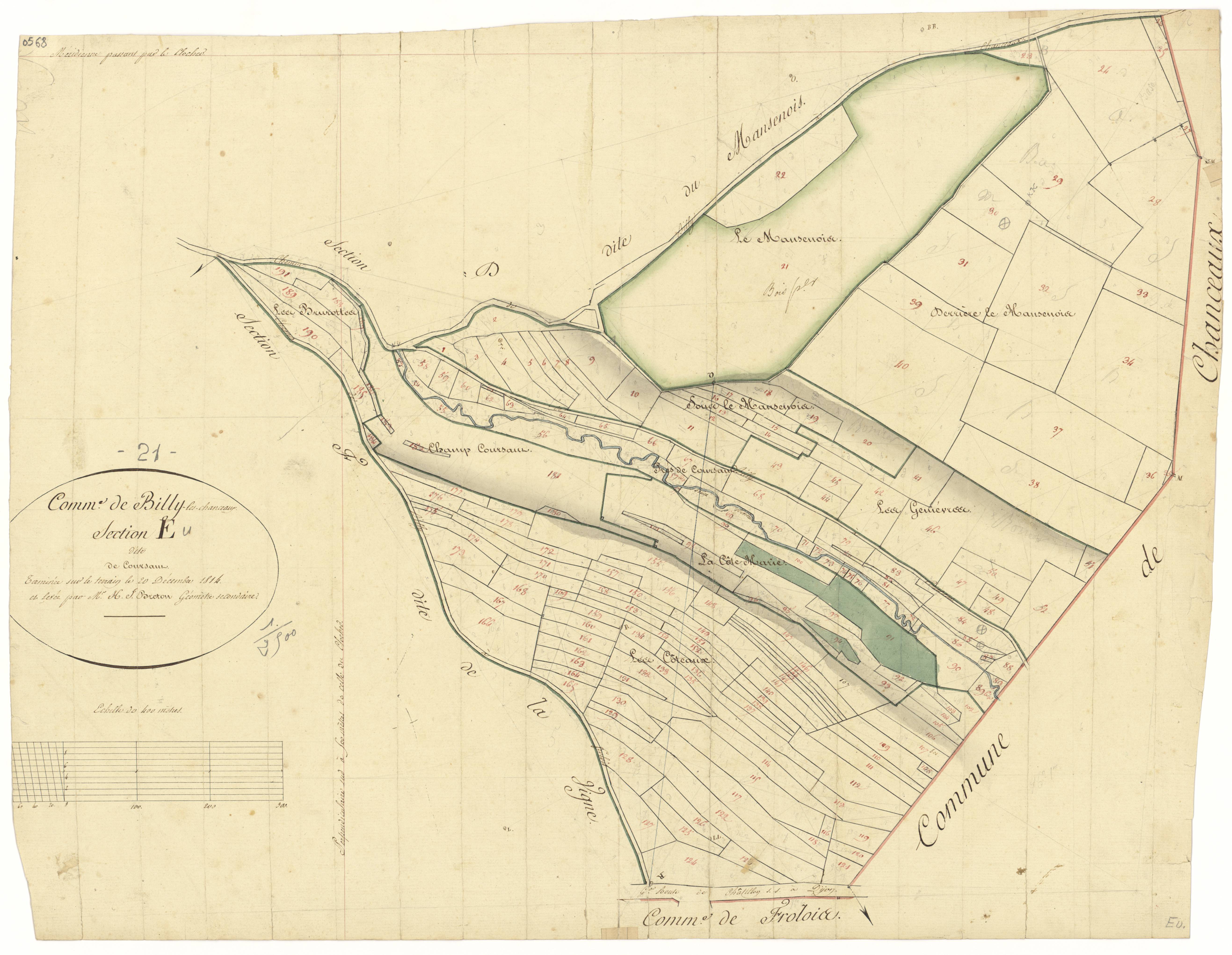 Billy-lès-Chanceaux - Section E - 3 P PLAN 78/10