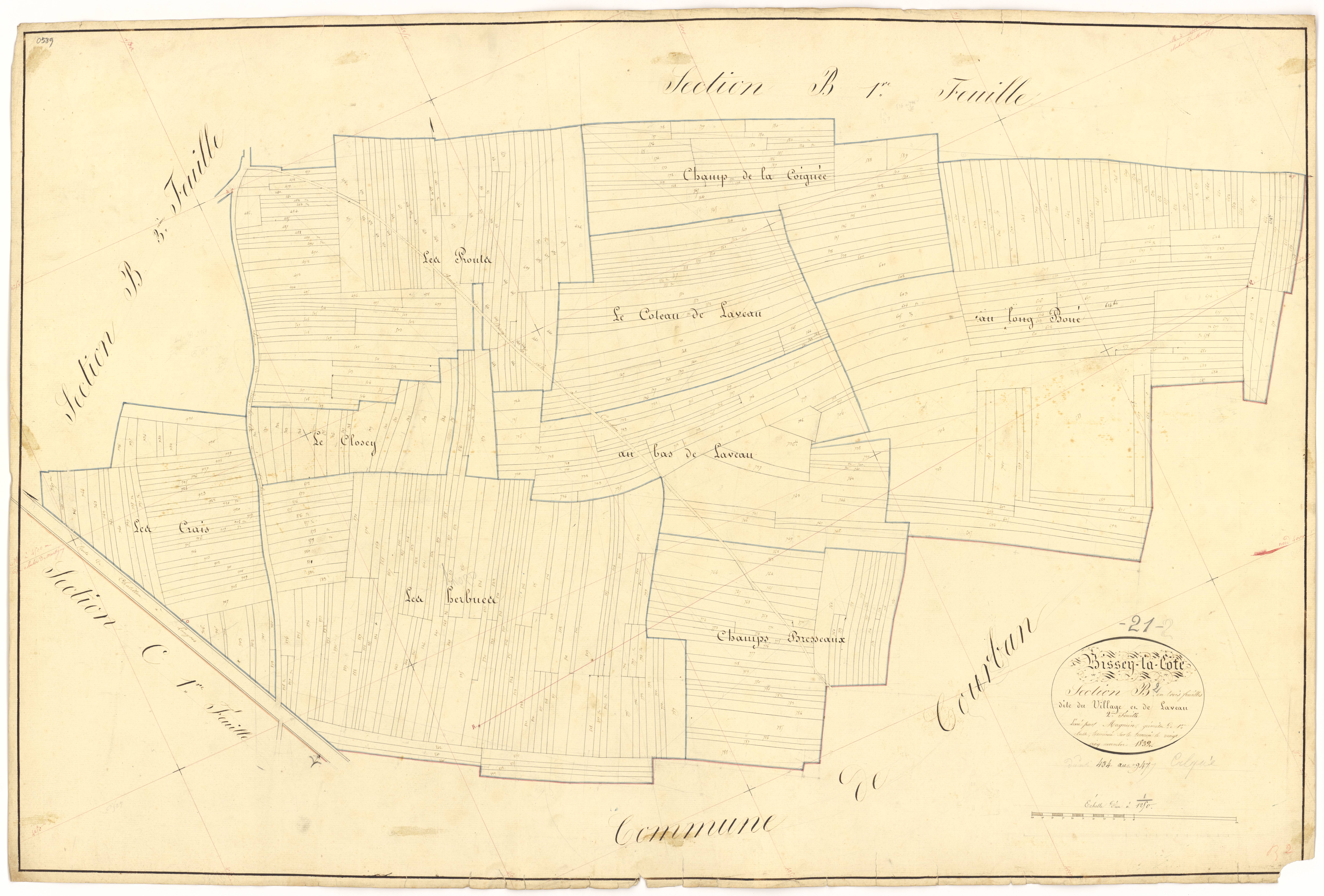 Bissey-la-Côte - Section B2 - 3 P PLAN 80/8