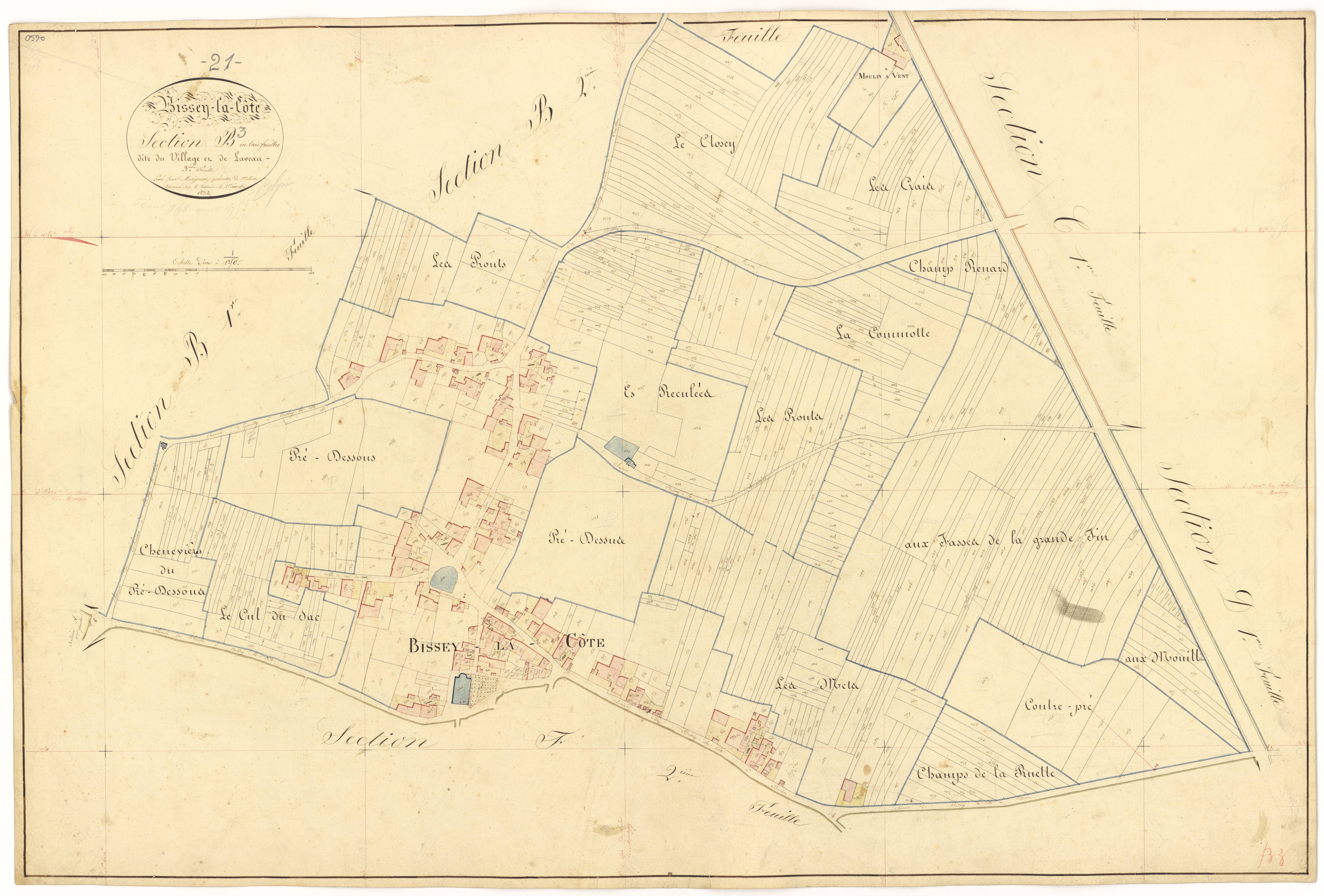 Bissey-la-Côte - Section B3 - 3 P PLAN 80/9