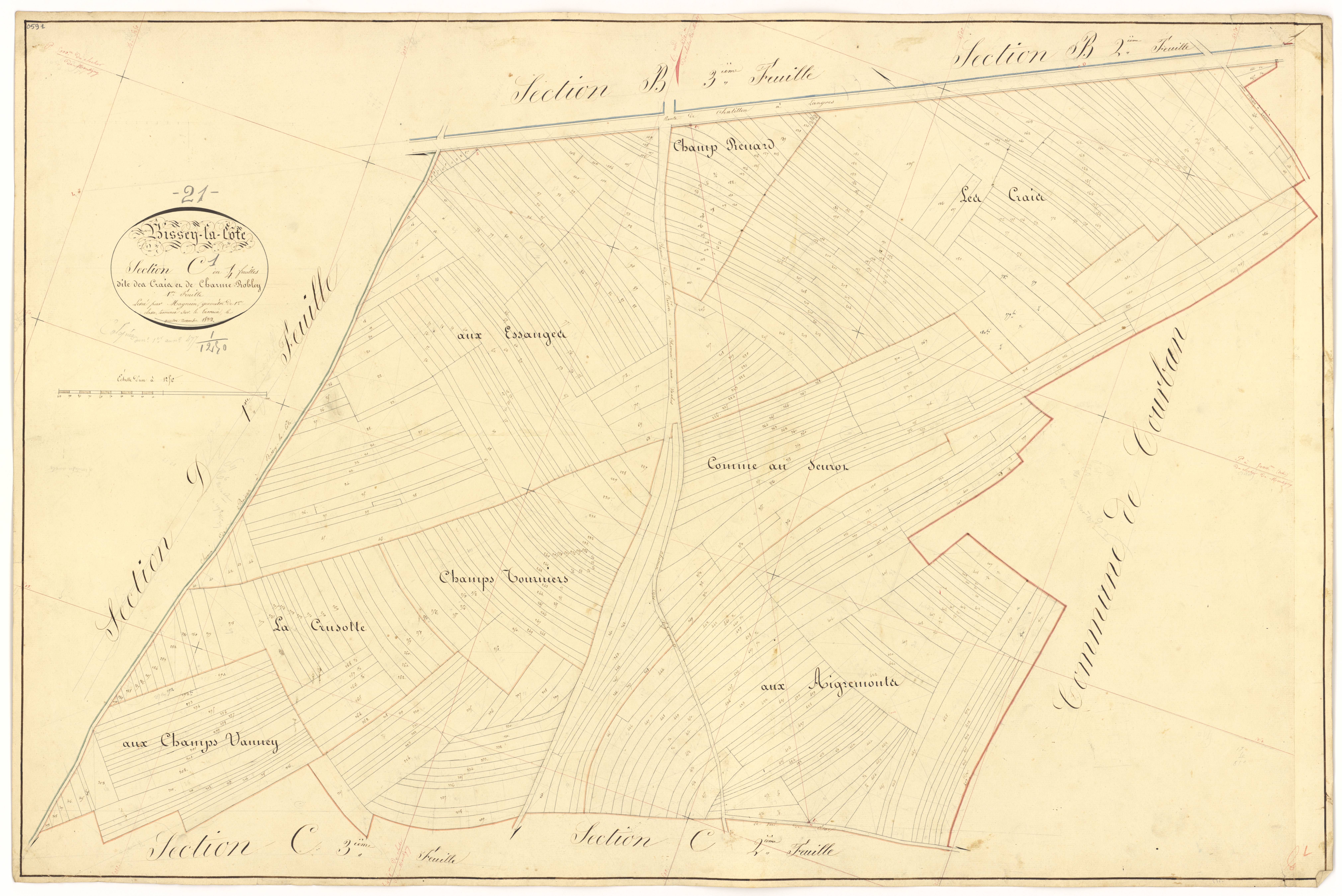 Bissey-la-Côte - Section C1 - 3 P PLAN 80/10