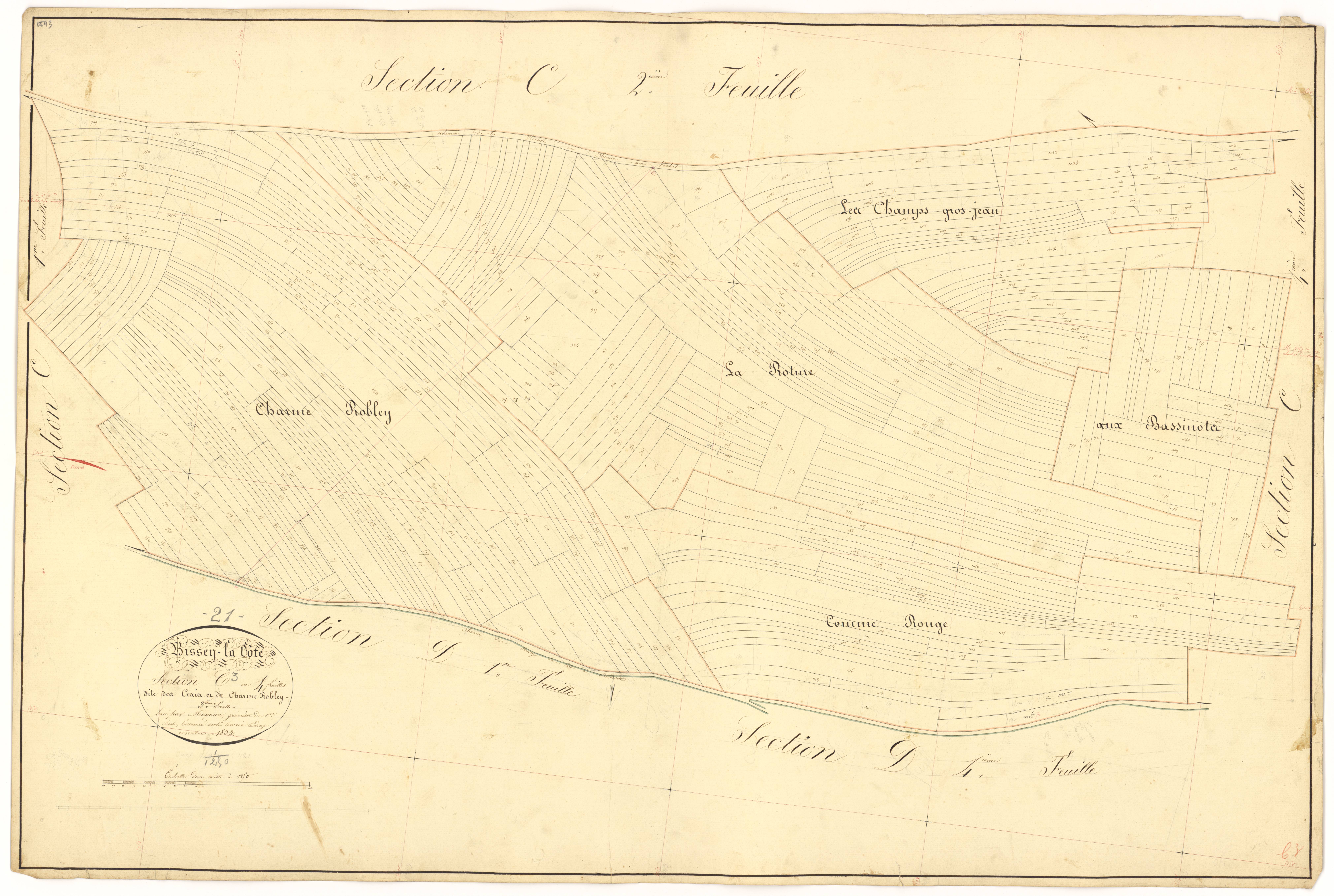 Bissey-la-Côte - Section C3 - 3 P PLAN 80/12
