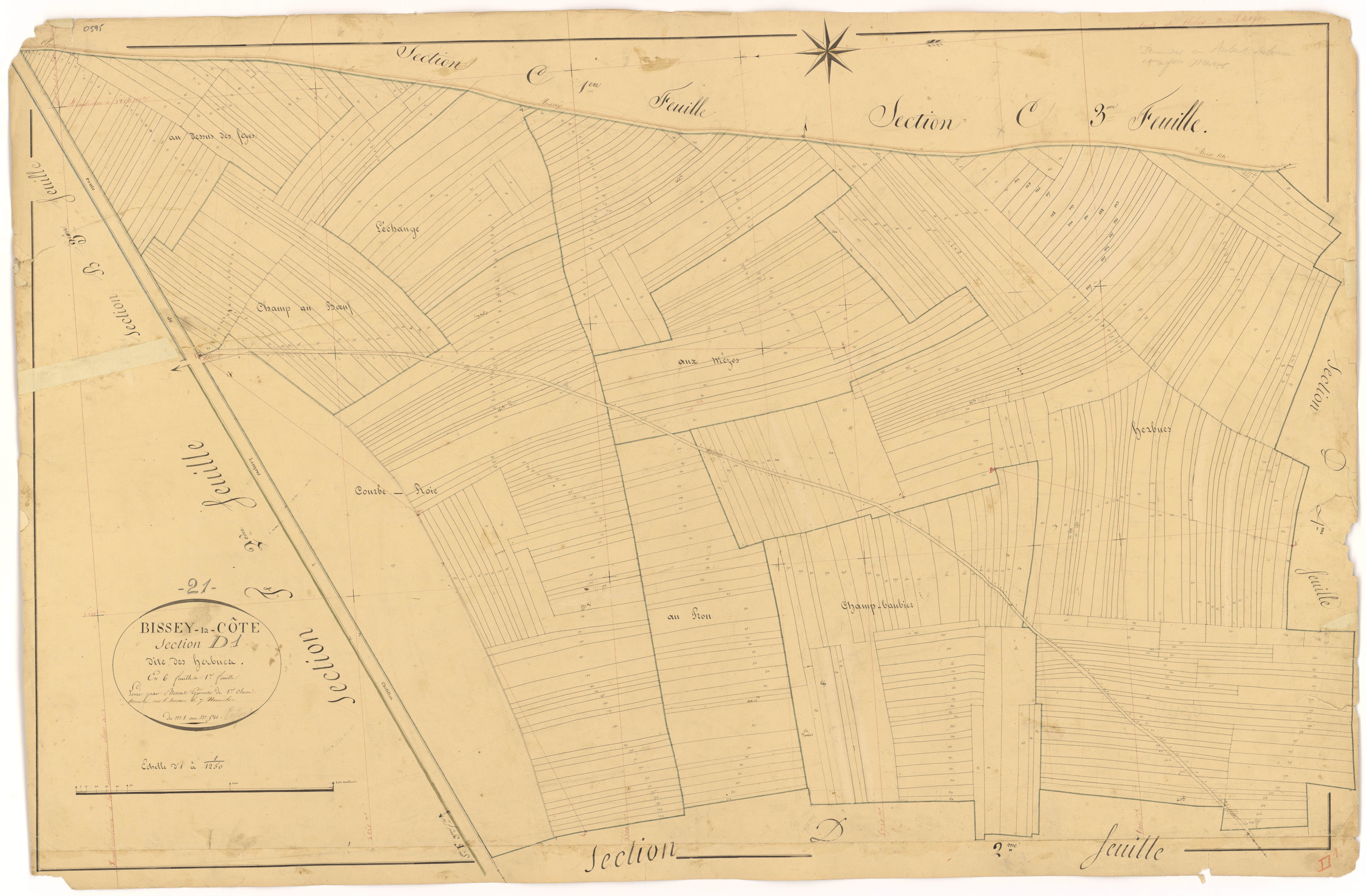 Bissey-la-Côte - Section D1 - 3 P PLAN 80/14