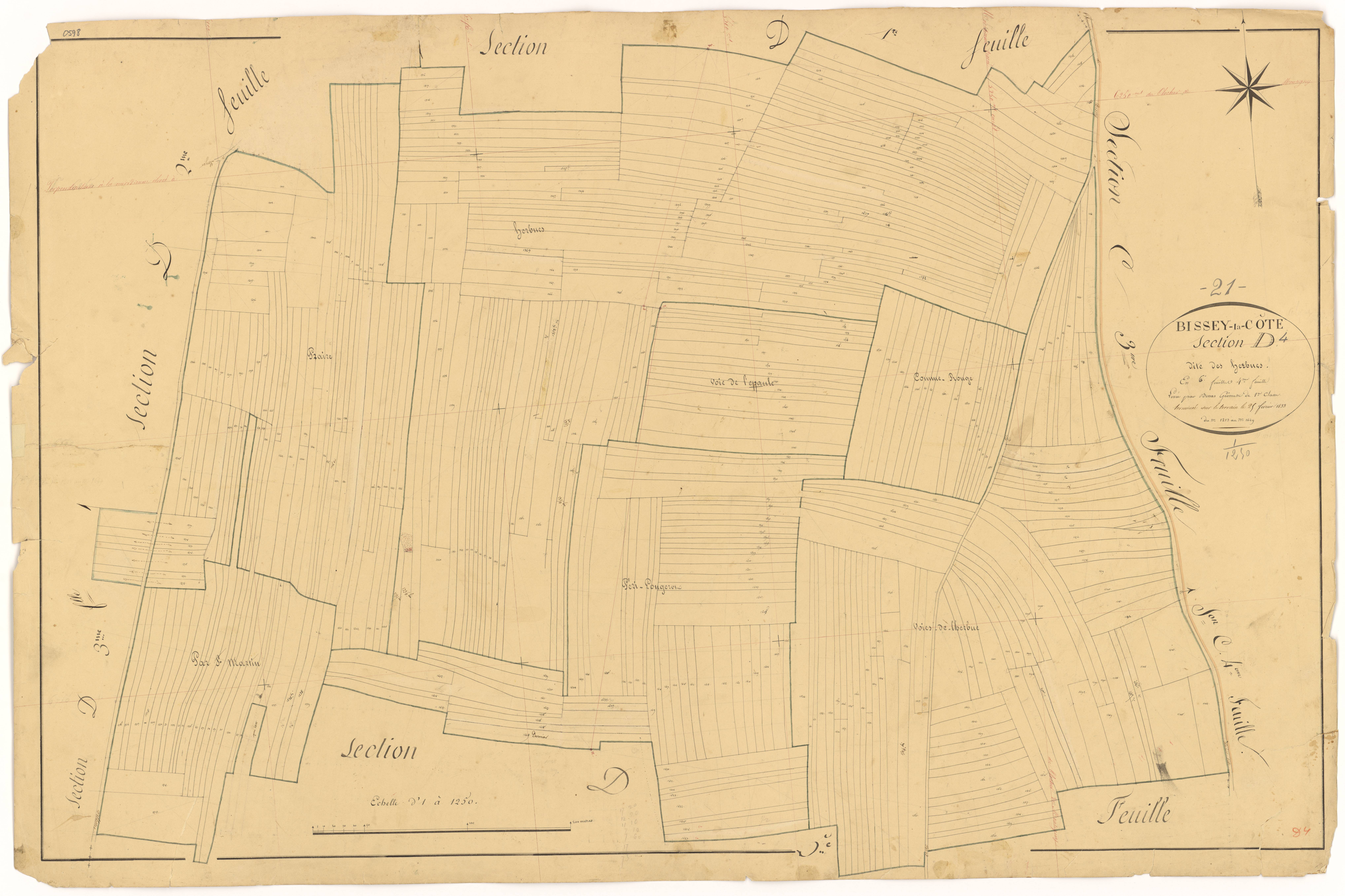 Bissey-la-Côte - Section D4 - 3 P PLAN 80/17