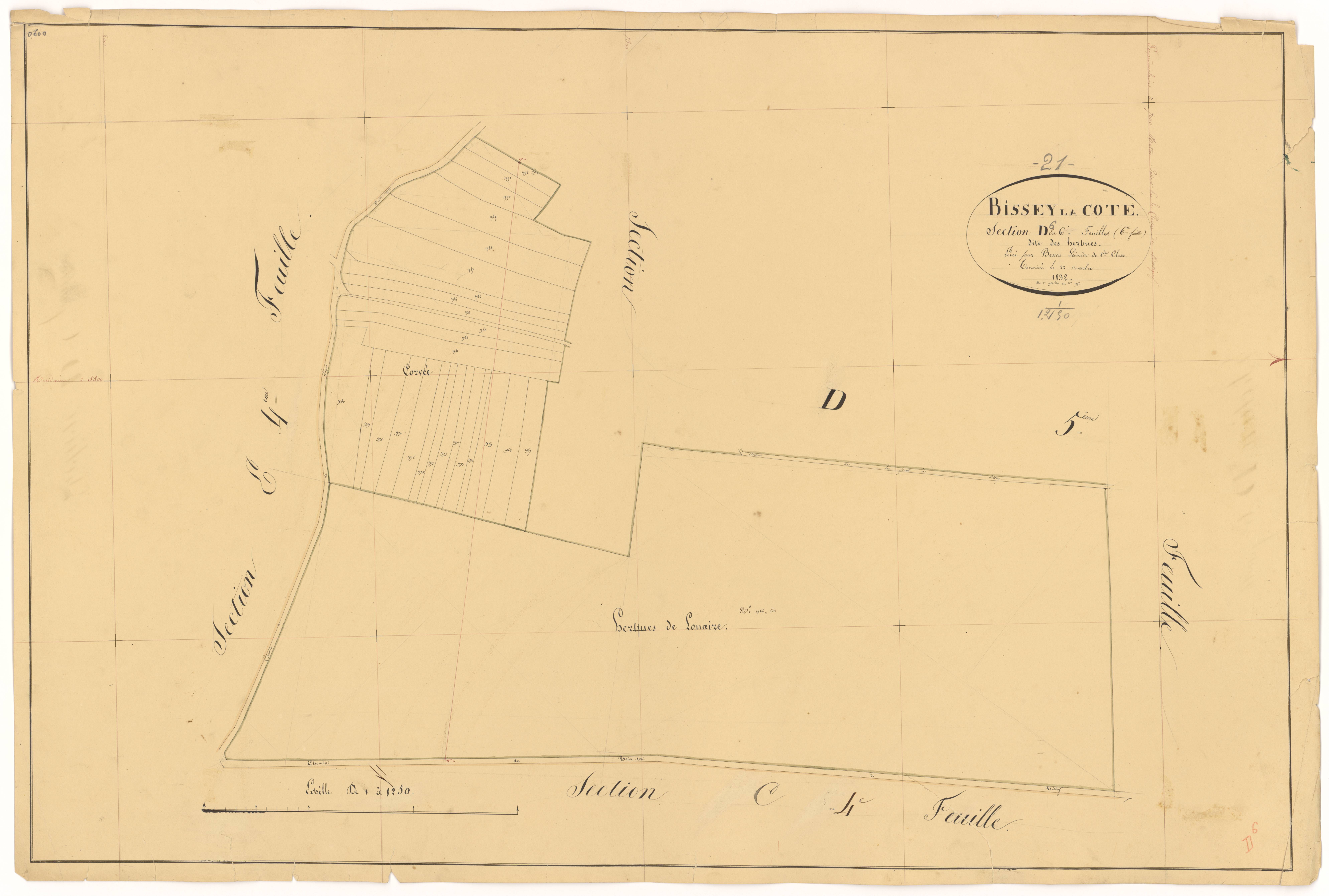 Bissey-la-Côte - Section D6 - 3 P PLAN 80/19