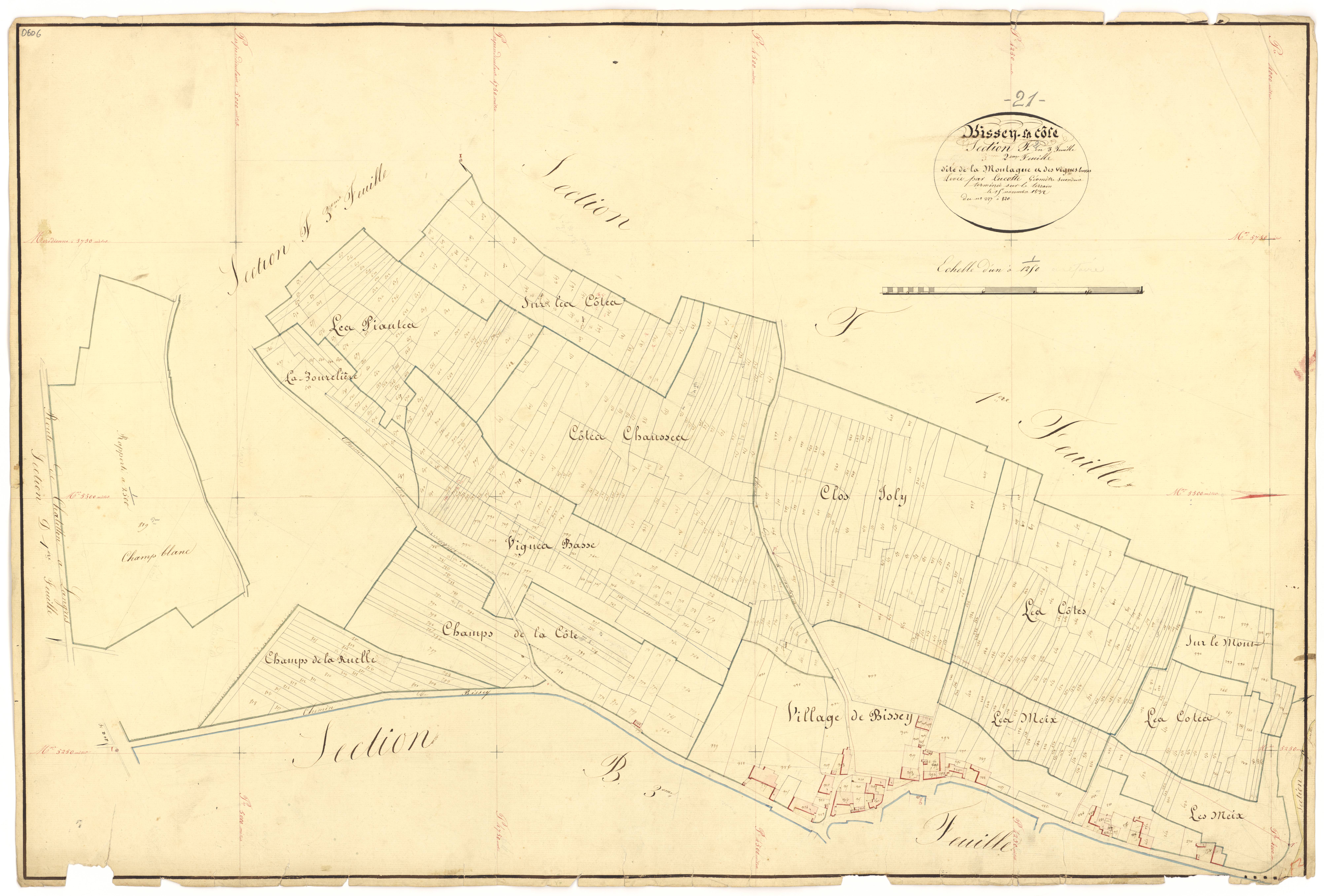 Bissey-la-Côte - Section F2 - 3 P PLAN 80/25