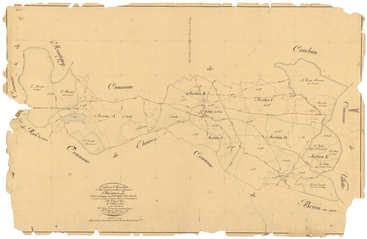 Bissey-la-Côte - Tableau d'assemblage - 3 P PLAN 80/1