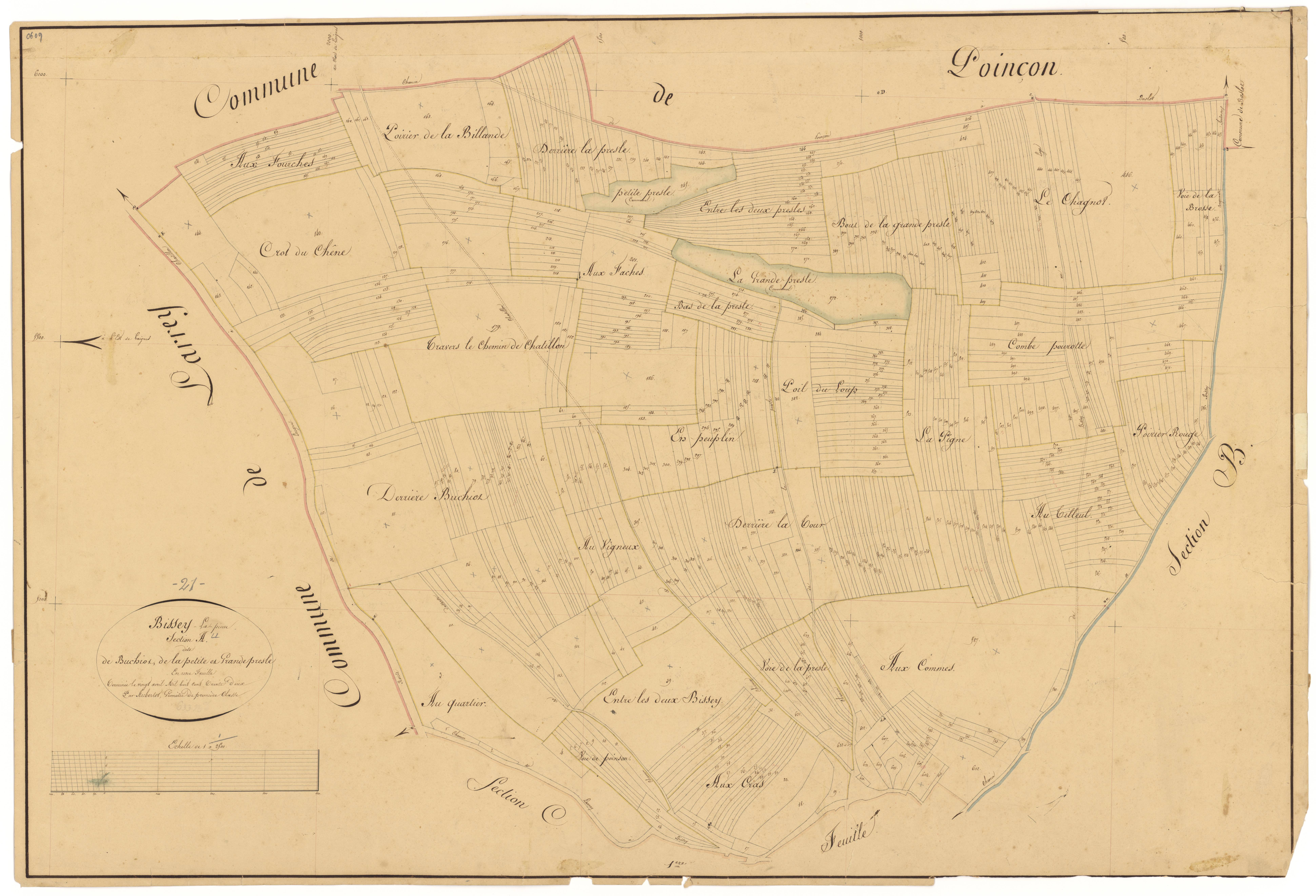 Bissey-la-Pierre - Section A - 3 P PLAN 81/2