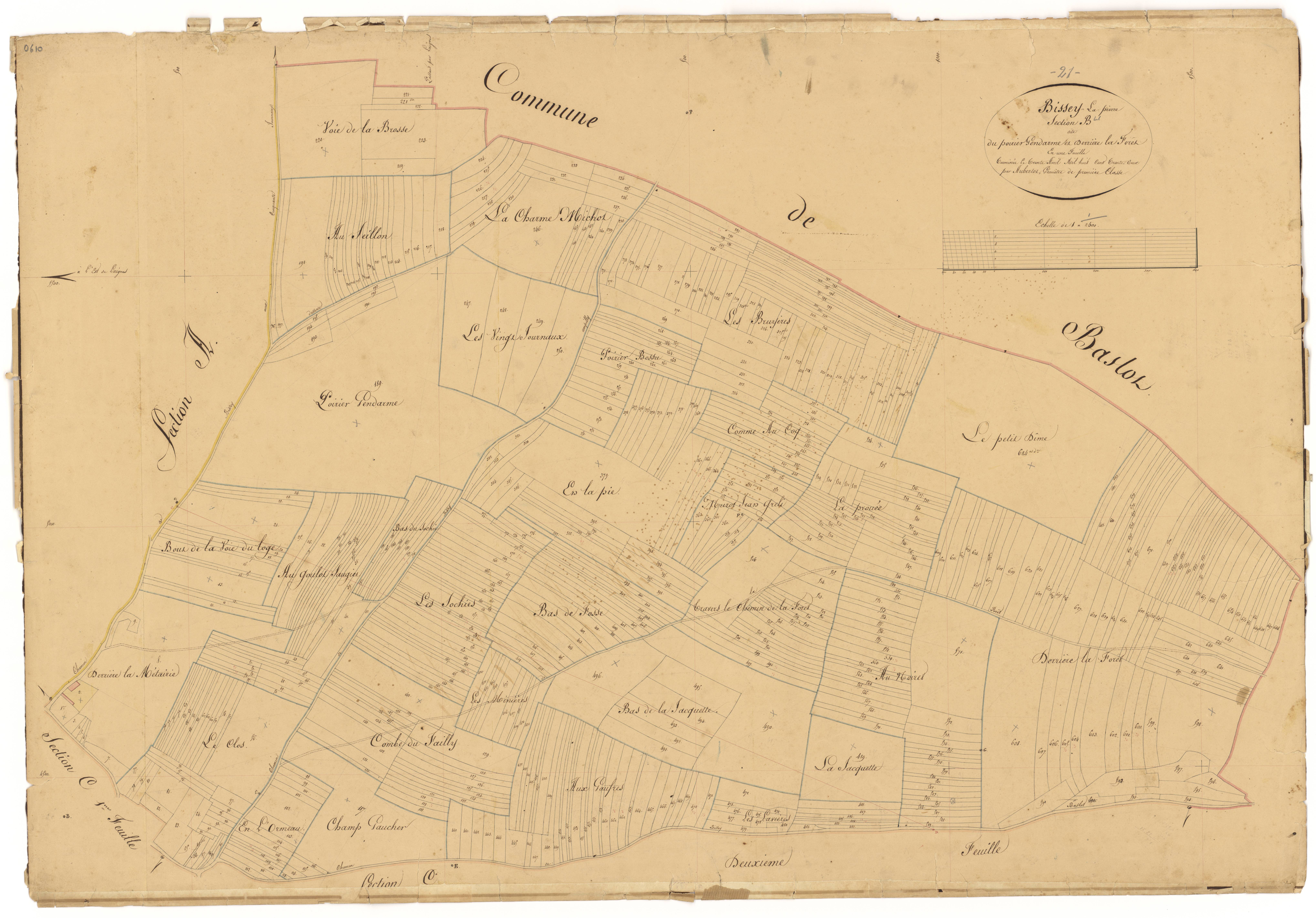 Bissey-la-Pierre - Section B - 3 P PLAN 81/3
