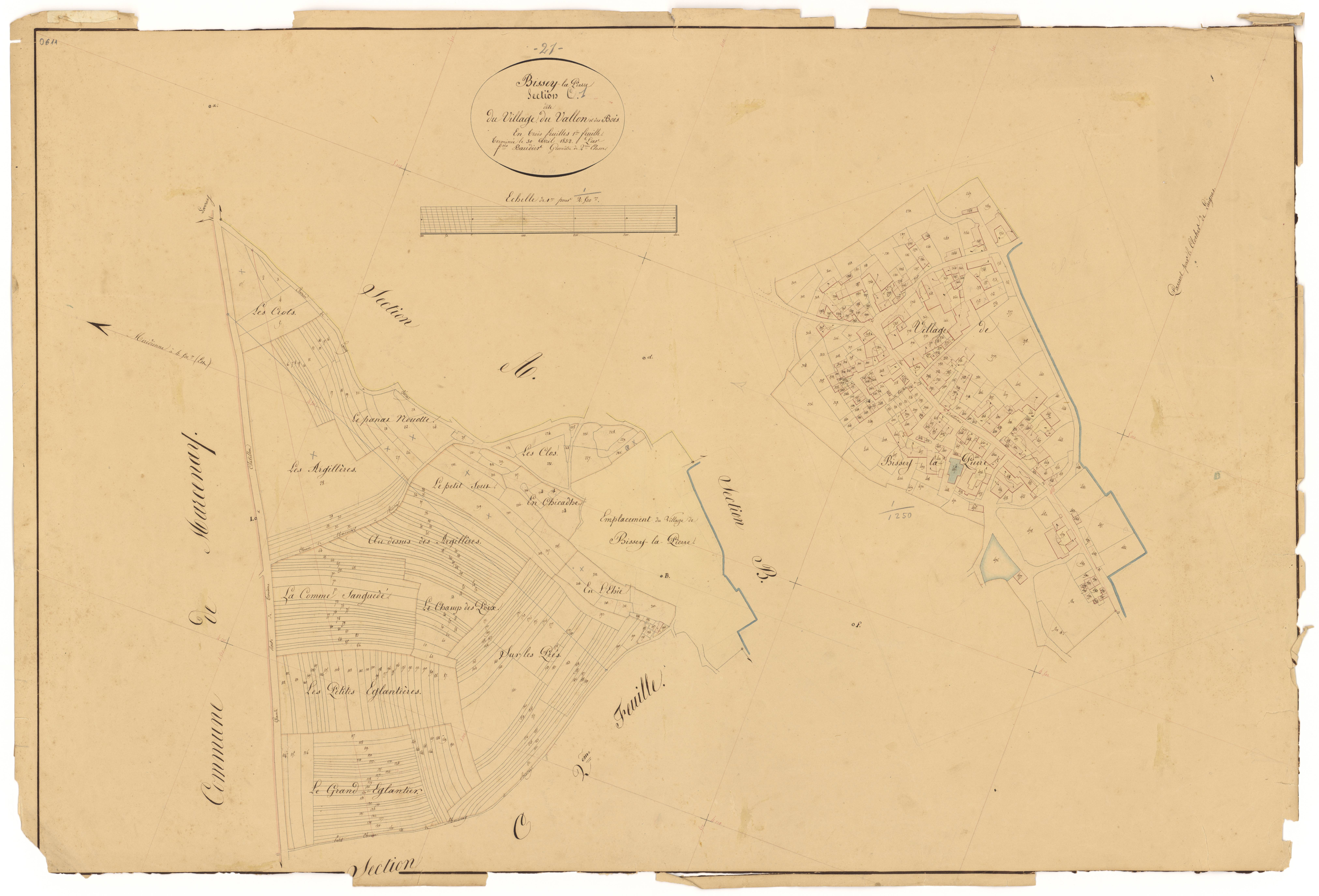 Bissey-la-Pierre - Section C1 - 3 P PLAN 81/4