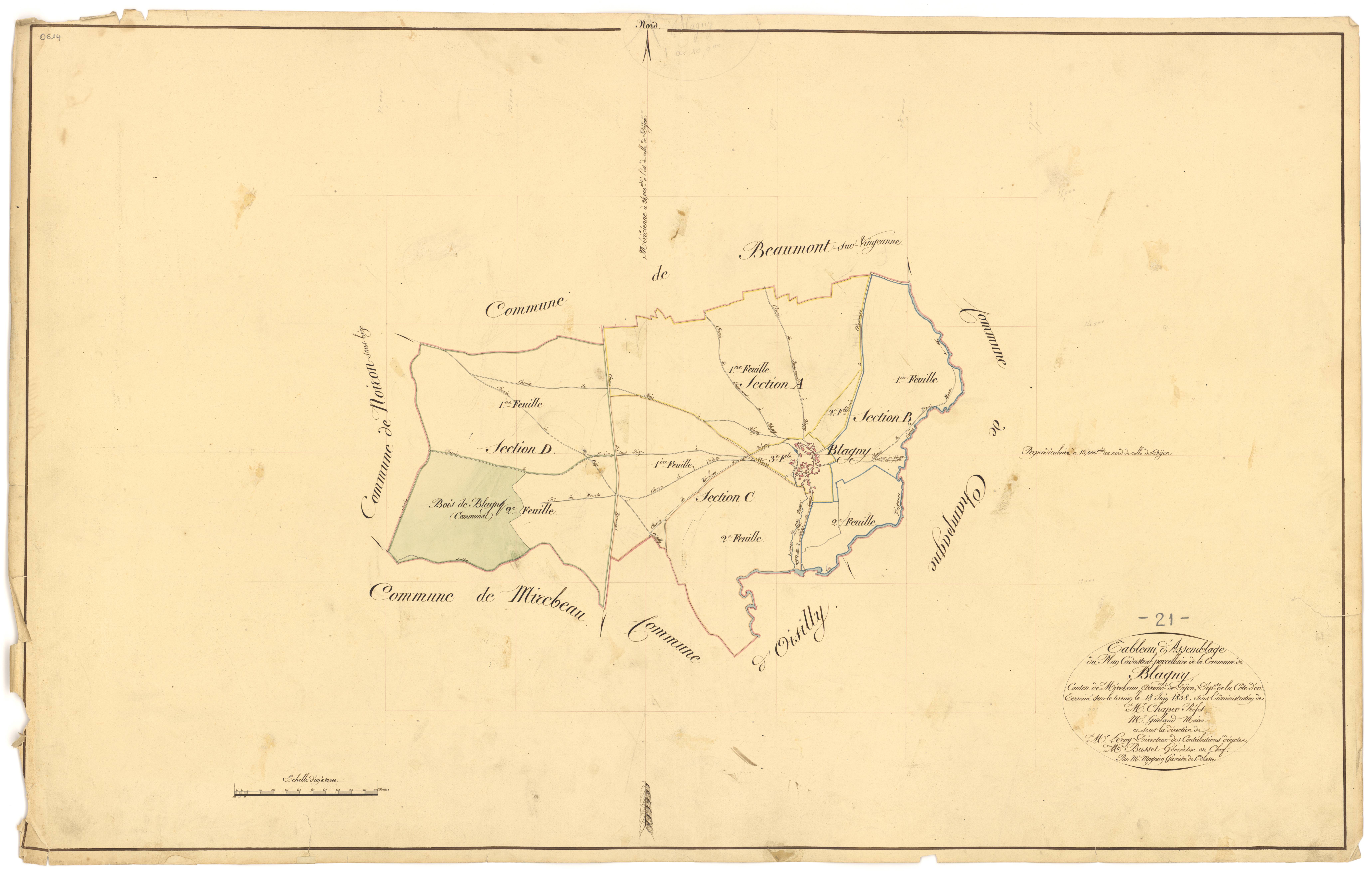 Blagny-sur-Vingeanne - Tableau d'assemblage - 3 P PLAN 82/1