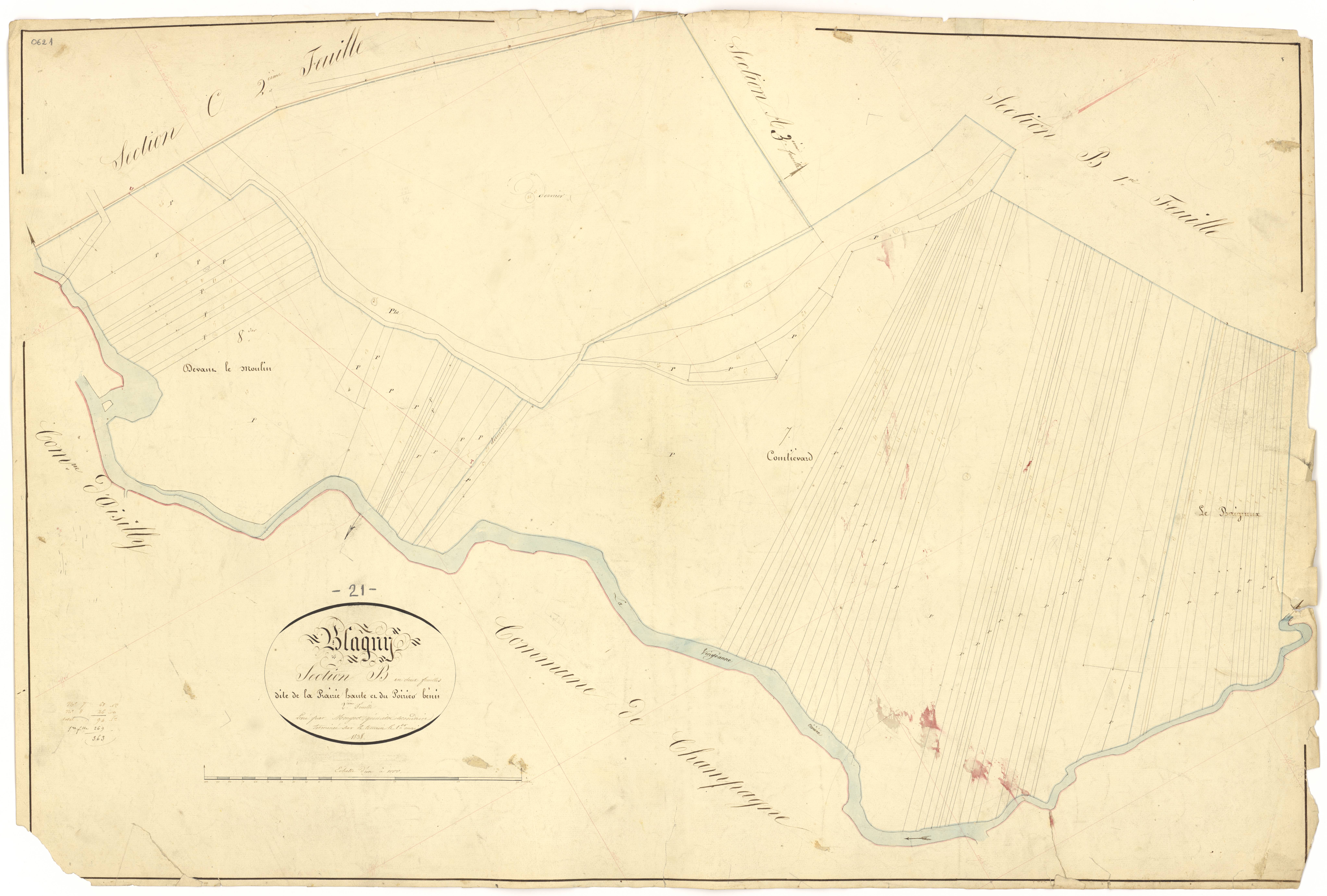 Blagny-sur-Vingeanne - Section B2 - 3 P PLAN 82/8
