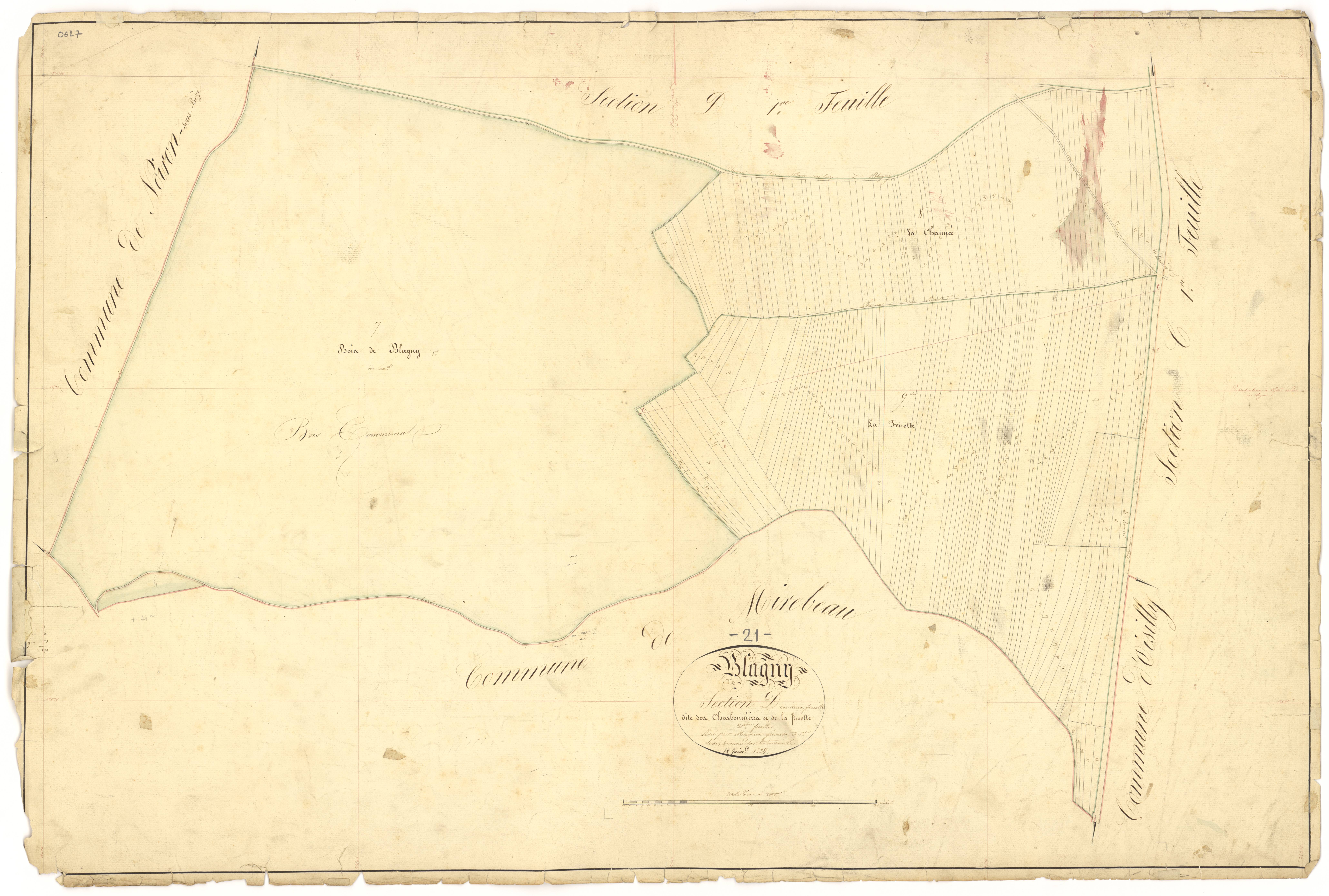 Blagny-sur-Vingeanne - Section D2 - 3 P PLAN 82/14