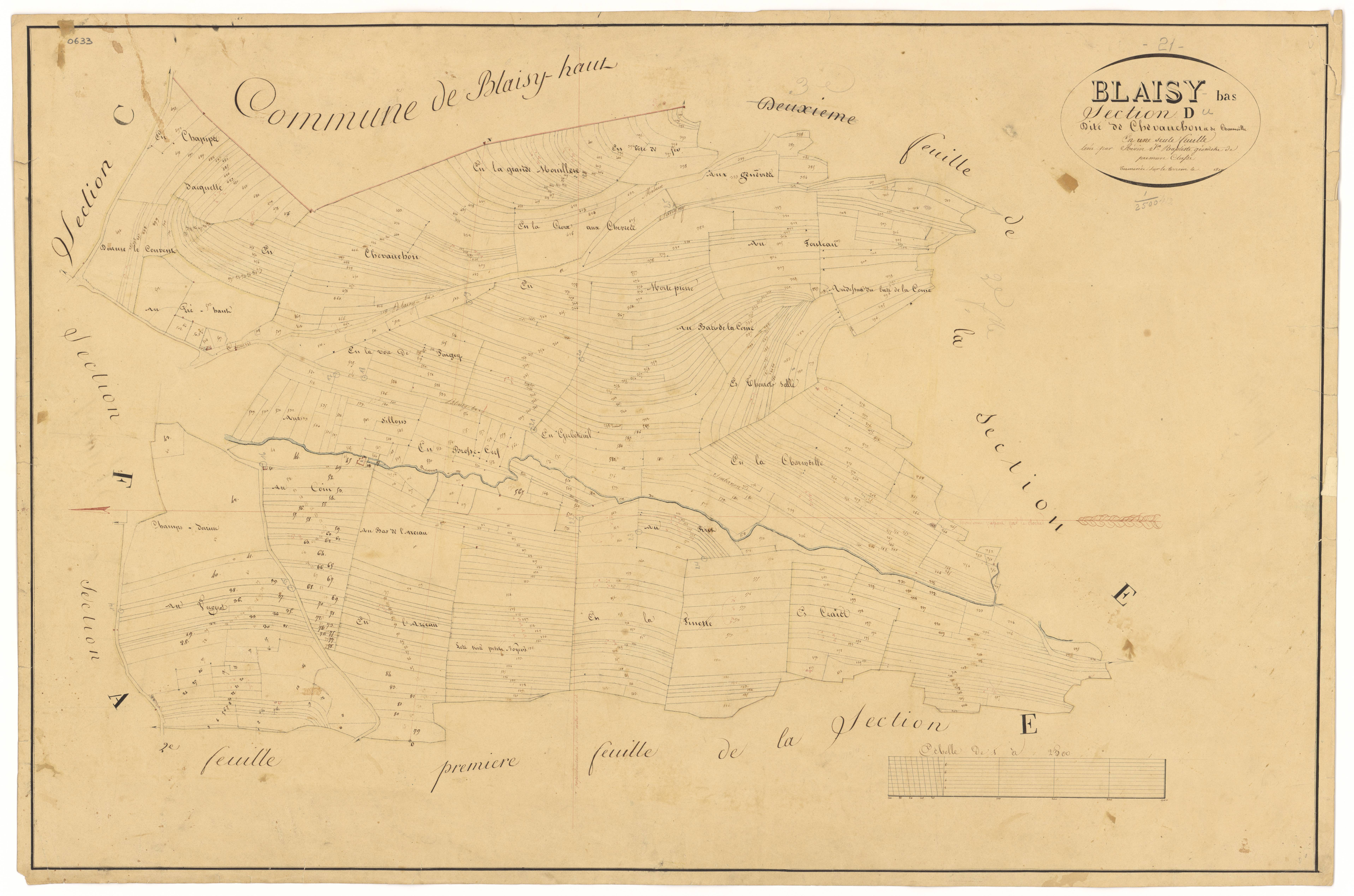 Blaisy-Bas - Section D - 3 P PLAN 83/6
