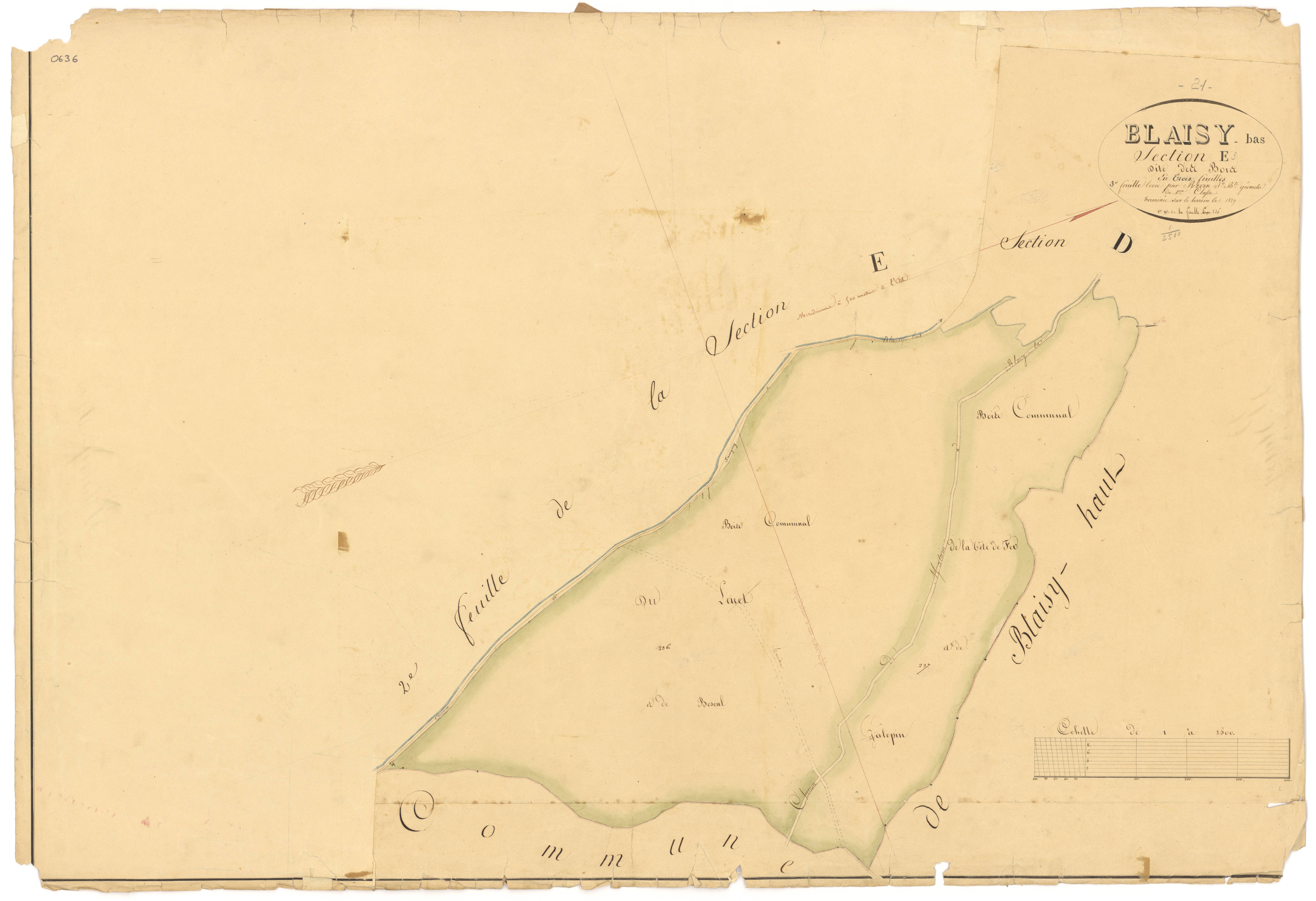 Blaisy-Bas - Section E3 - 3 P PLAN 83/9
