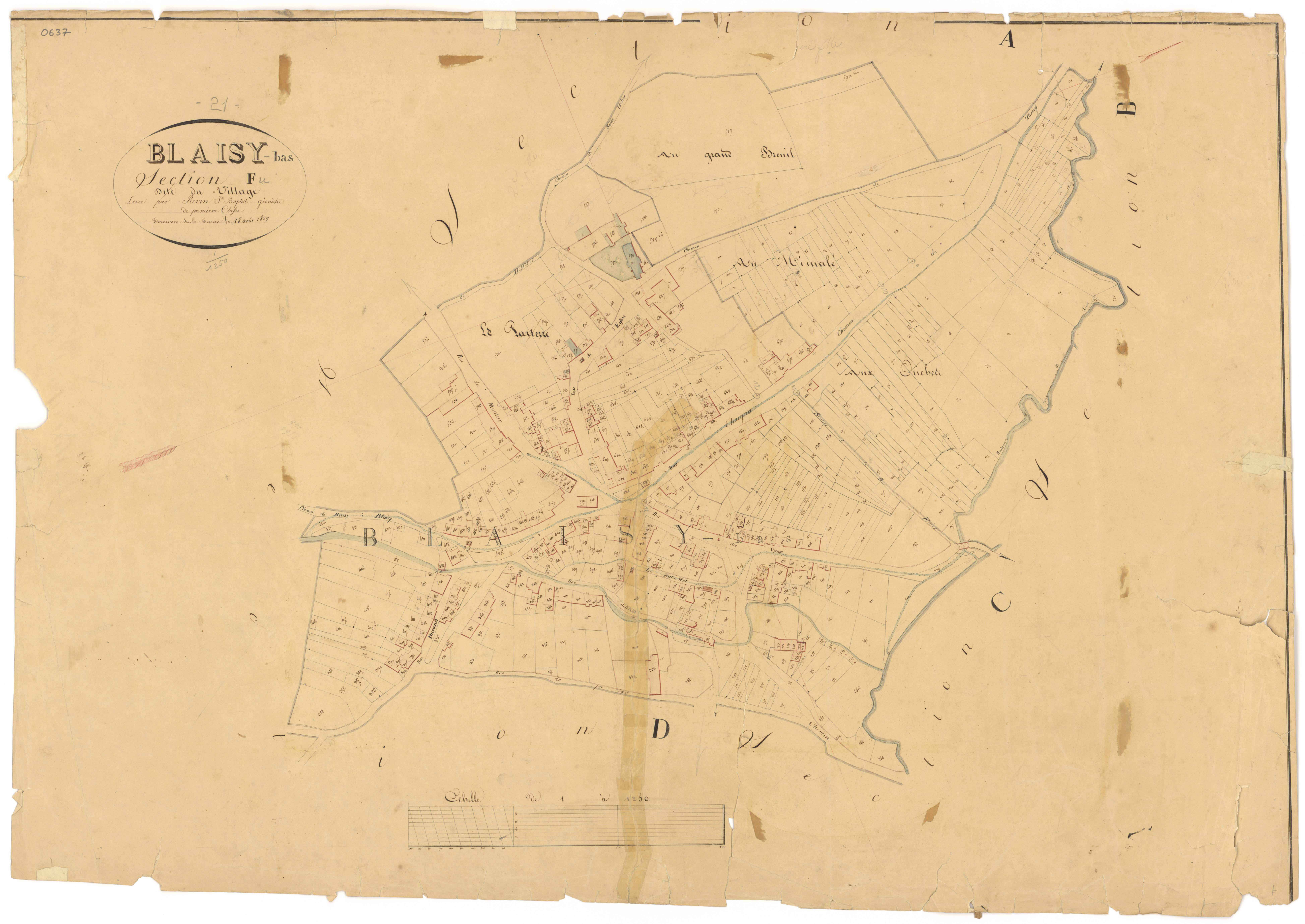 Blaisy-Bas - Section F - 3 P PLAN 83/10