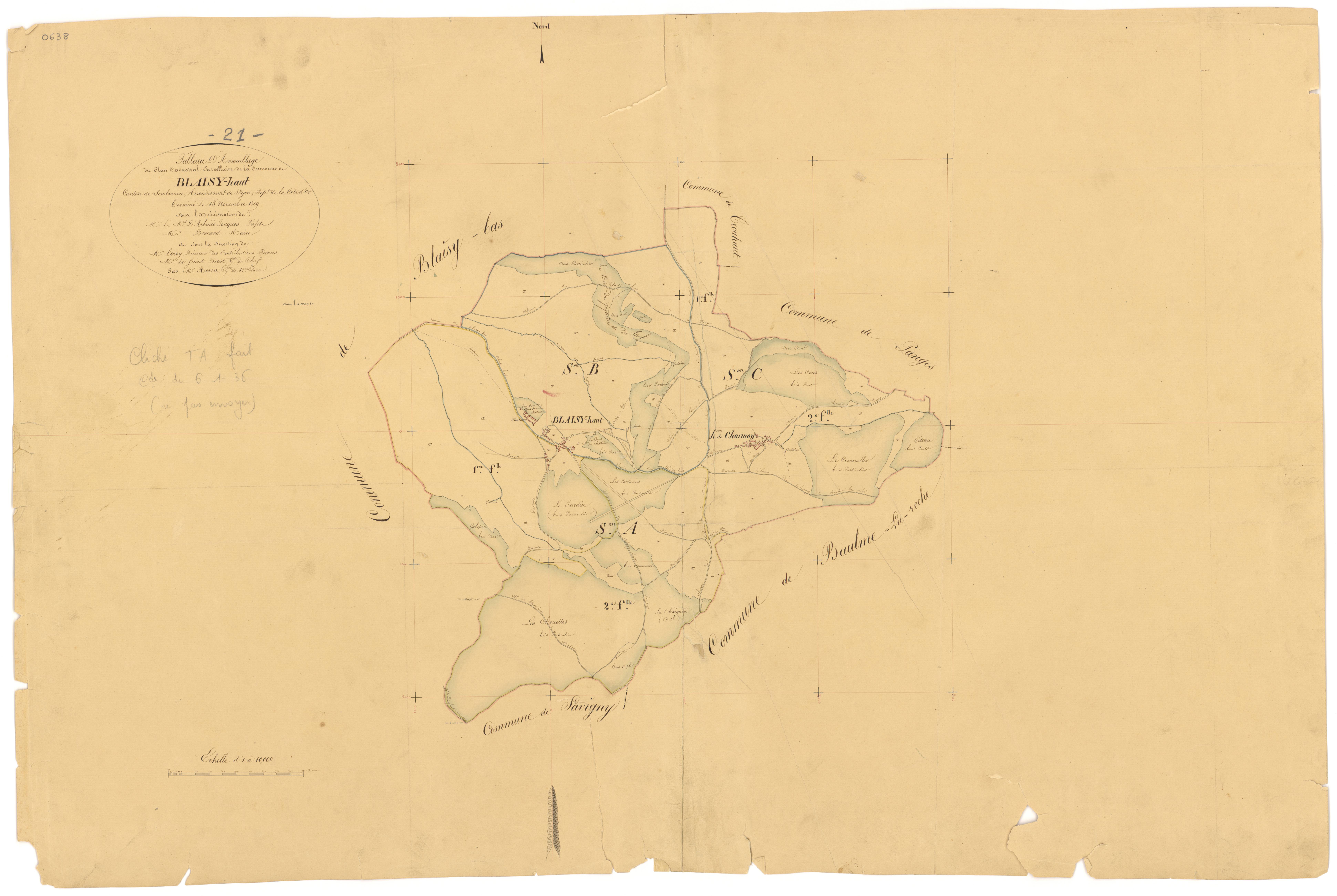 Blaisy-Haut - Tableau d'assemblage - 3 P PLAN 84/1
