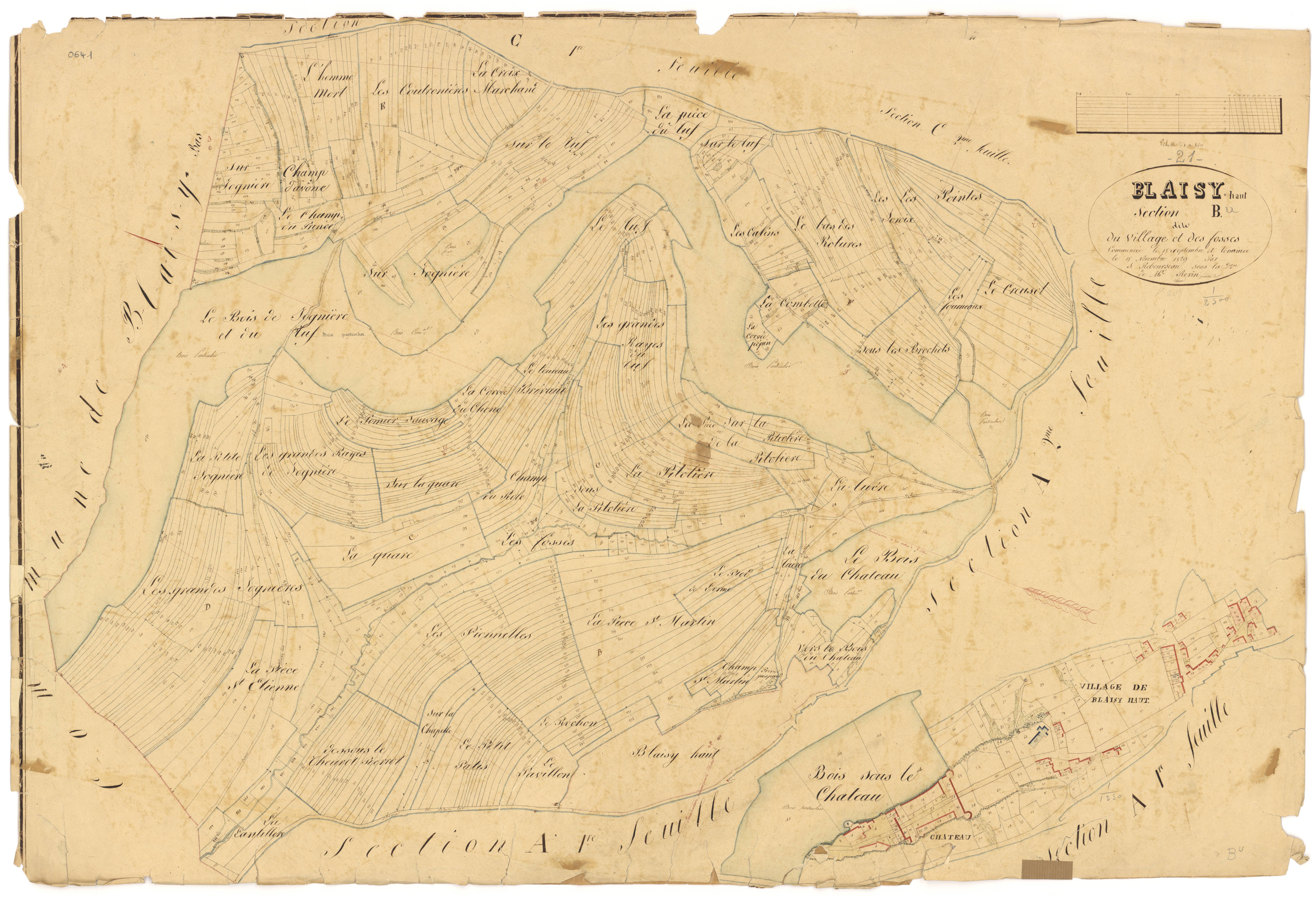 Blaisy-Haut - Section B - 3 P PLAN 84/4