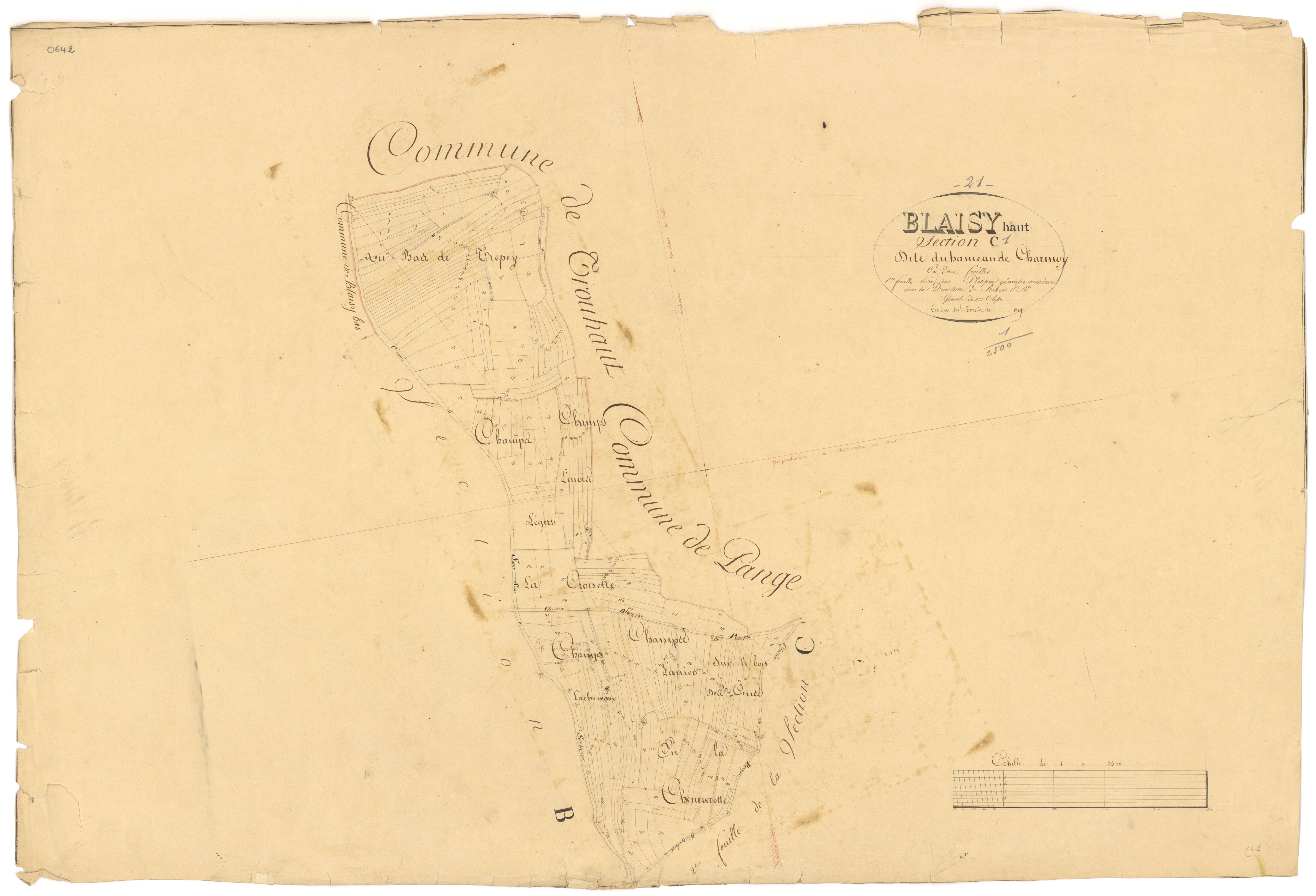Blaisy-Haut - Section C1 - 3 P PLAN 84/5