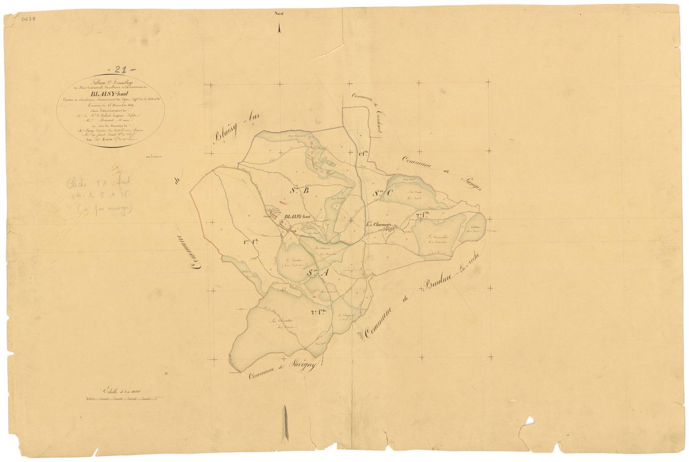 Blaisy-Haut - Tableau d'assemblage - 3 P PLAN 84/1
