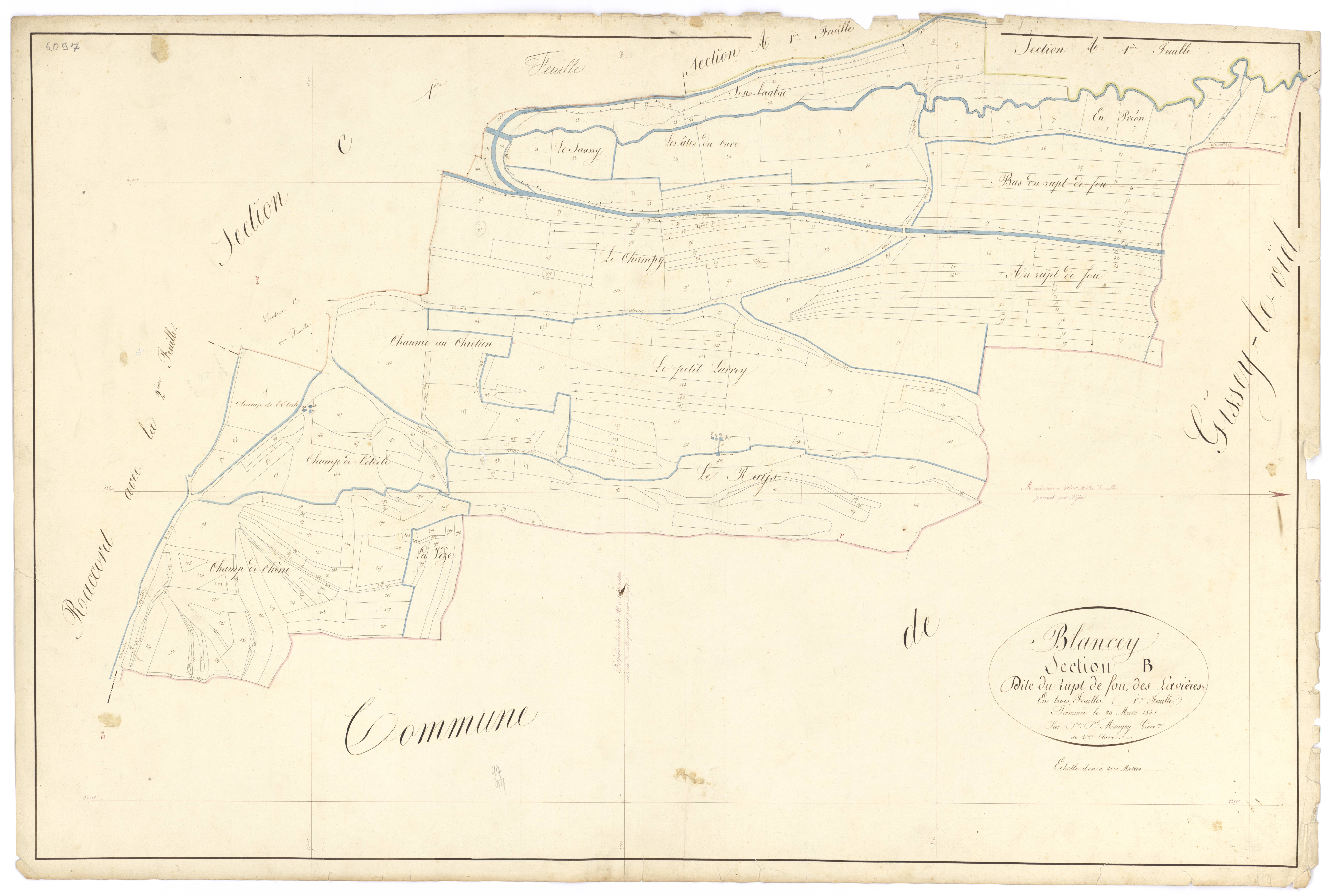 Blancey - Section B1 - 3 P PLAN 85/4