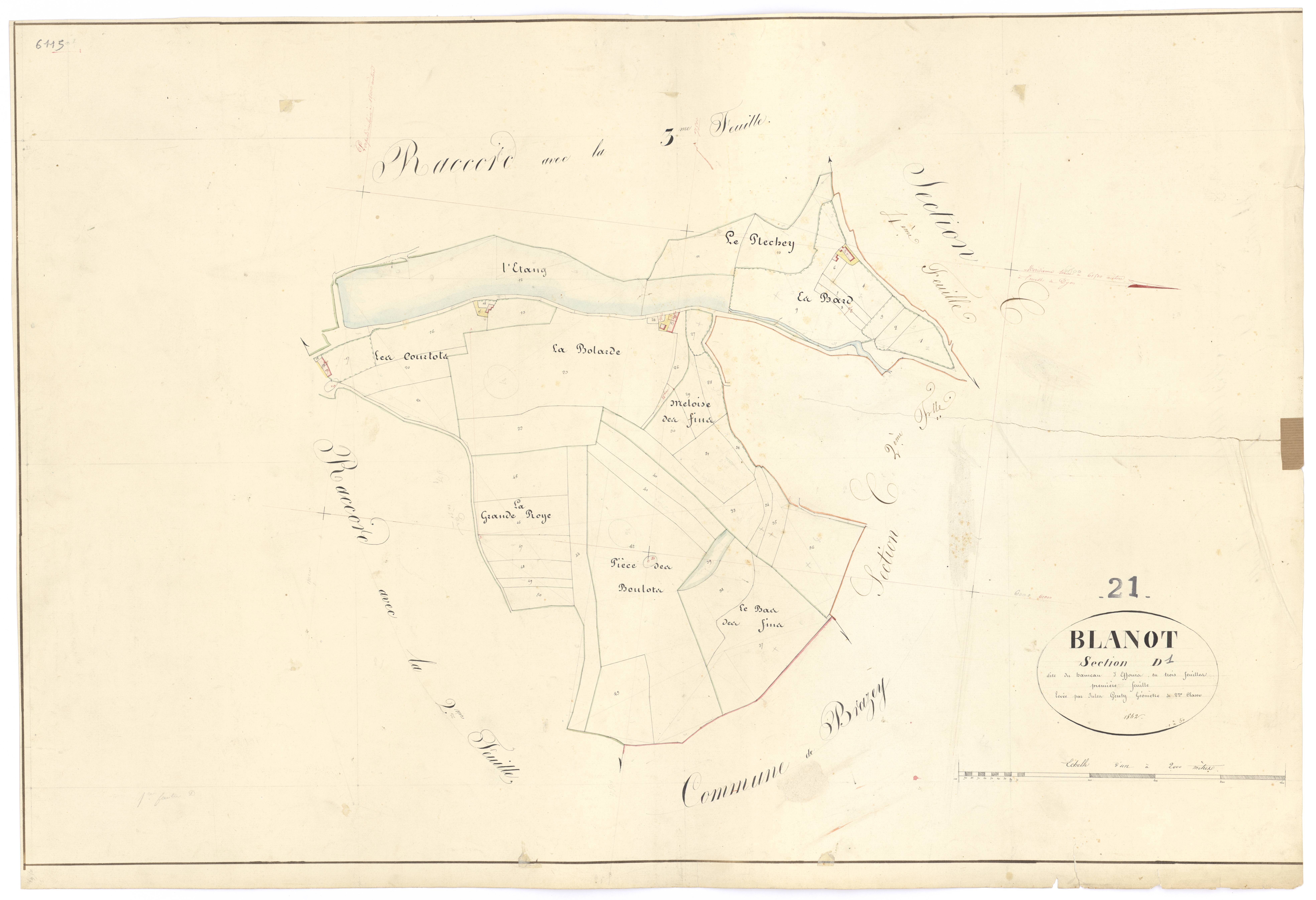Blanot - Section D1 - 3 P PLAN 86/14