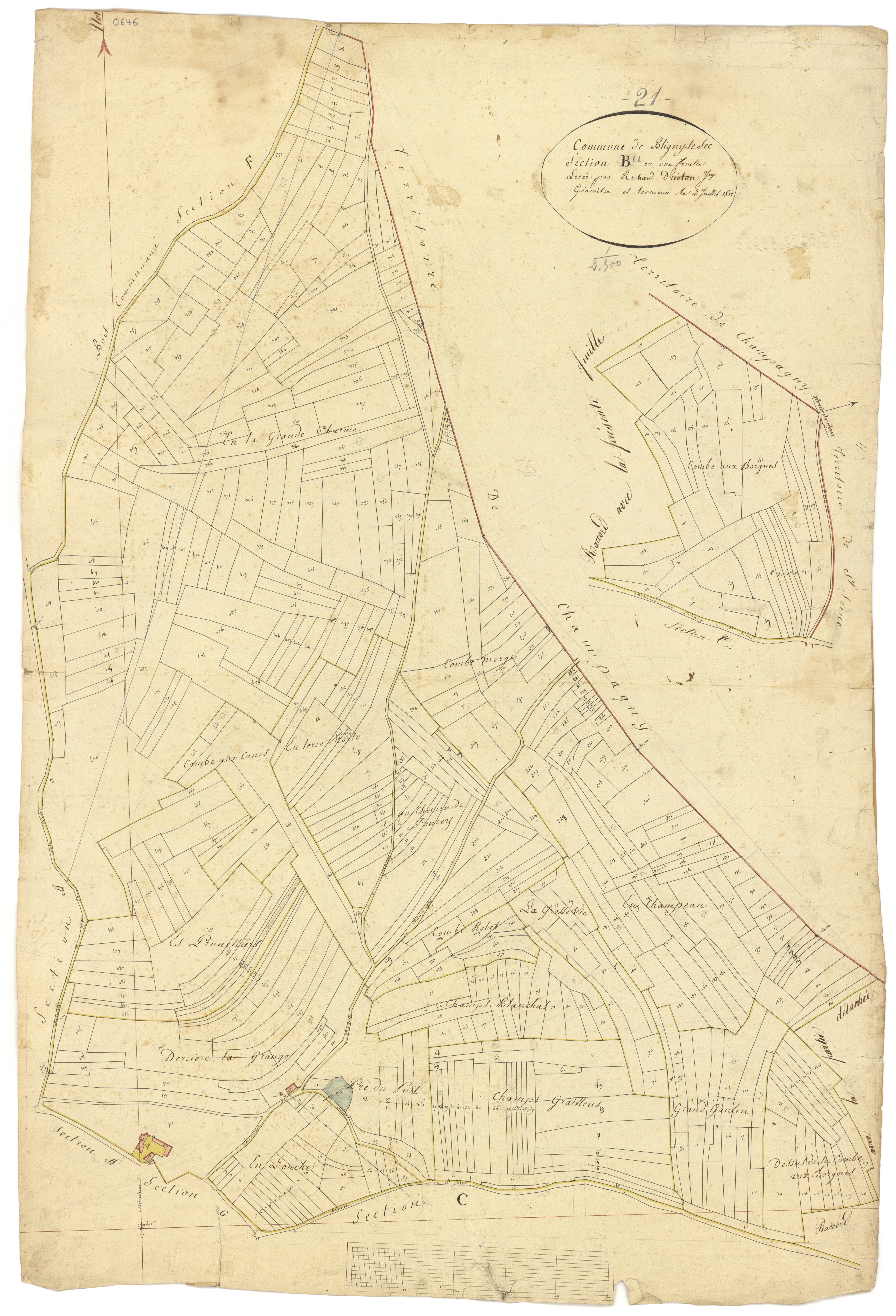 Bligny-le-Sec - Section B - 3 P PLAN 88/3