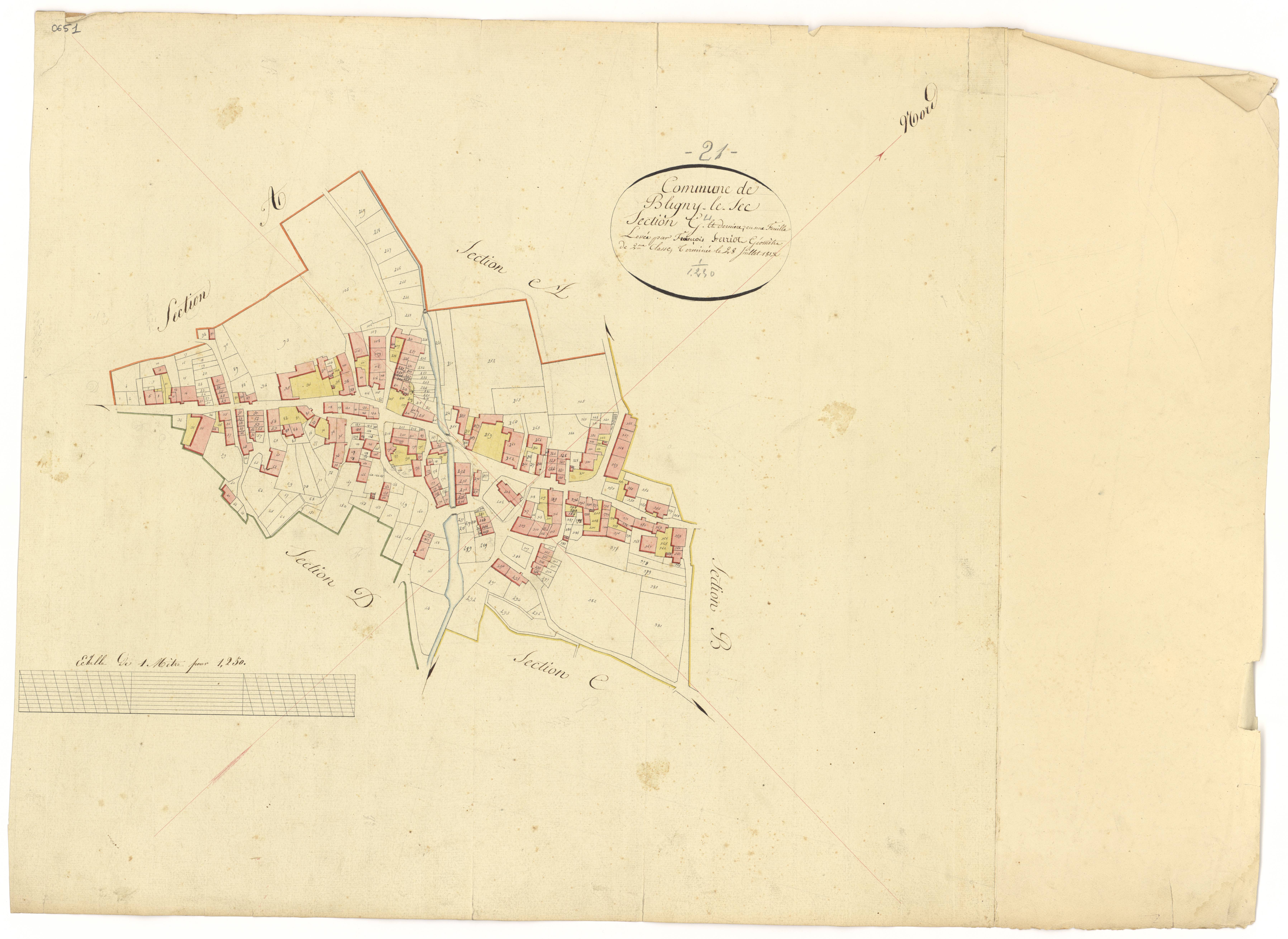 Bligny-le-Sec - Section G - 3 P PLAN 88/8