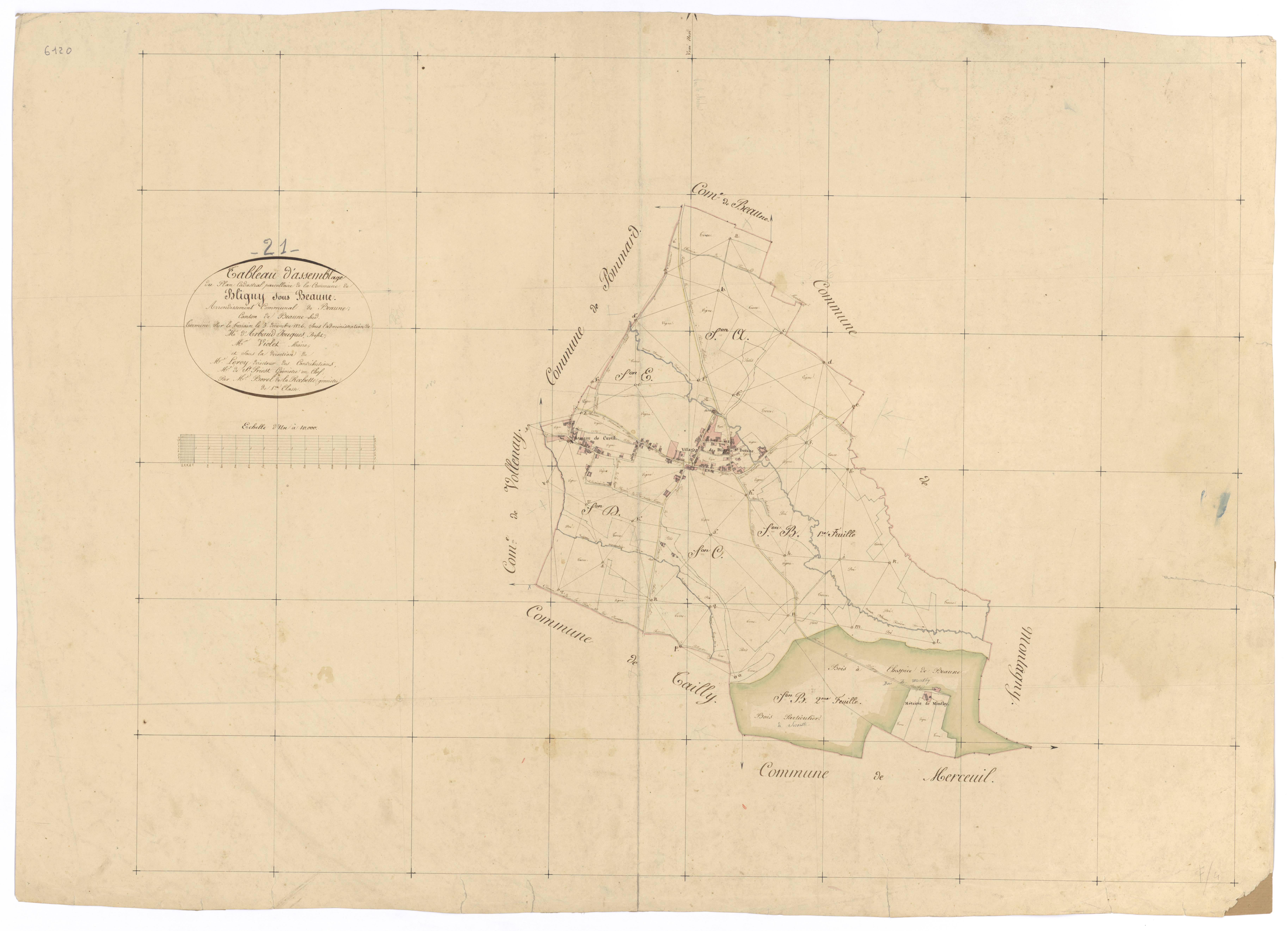 Bligny-lès-Beaune - Tableau d'assemblage - 3 P PLAN 89/1