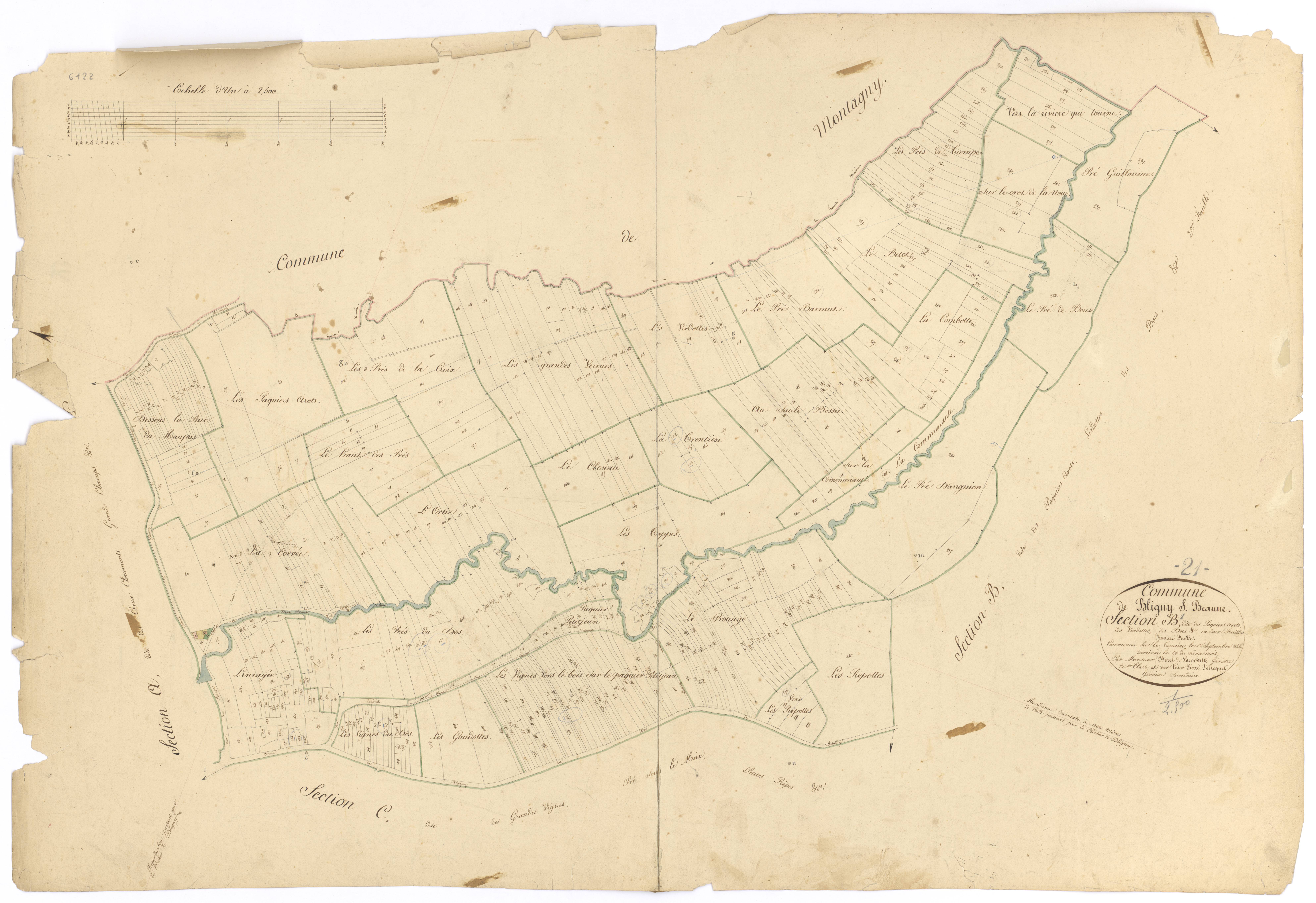 Bligny-lès-Beaune - Section B1 - 3 P PLAN 89/3