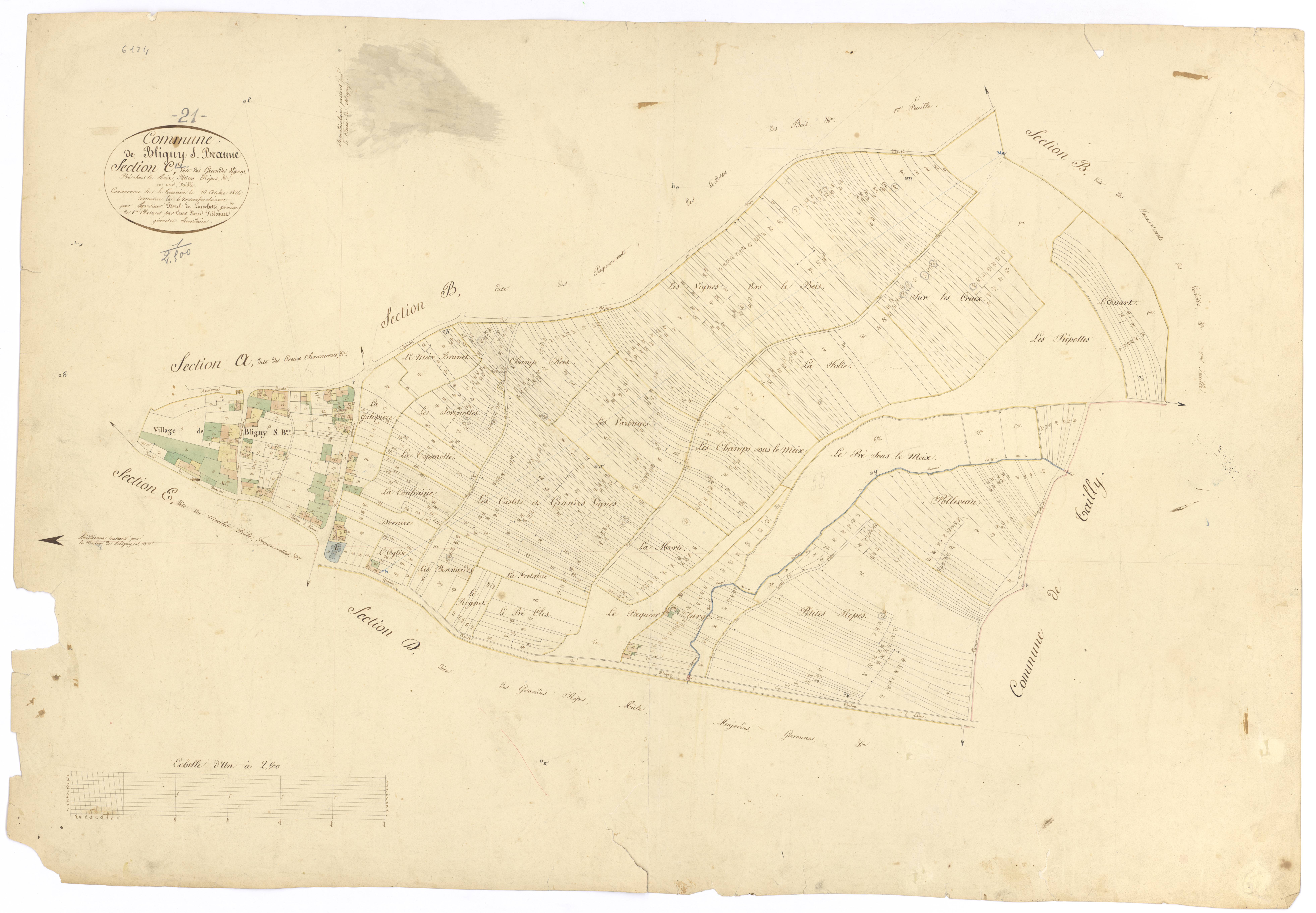 Bligny-lès-Beaune - Section C - 3 P PLAN 89/5