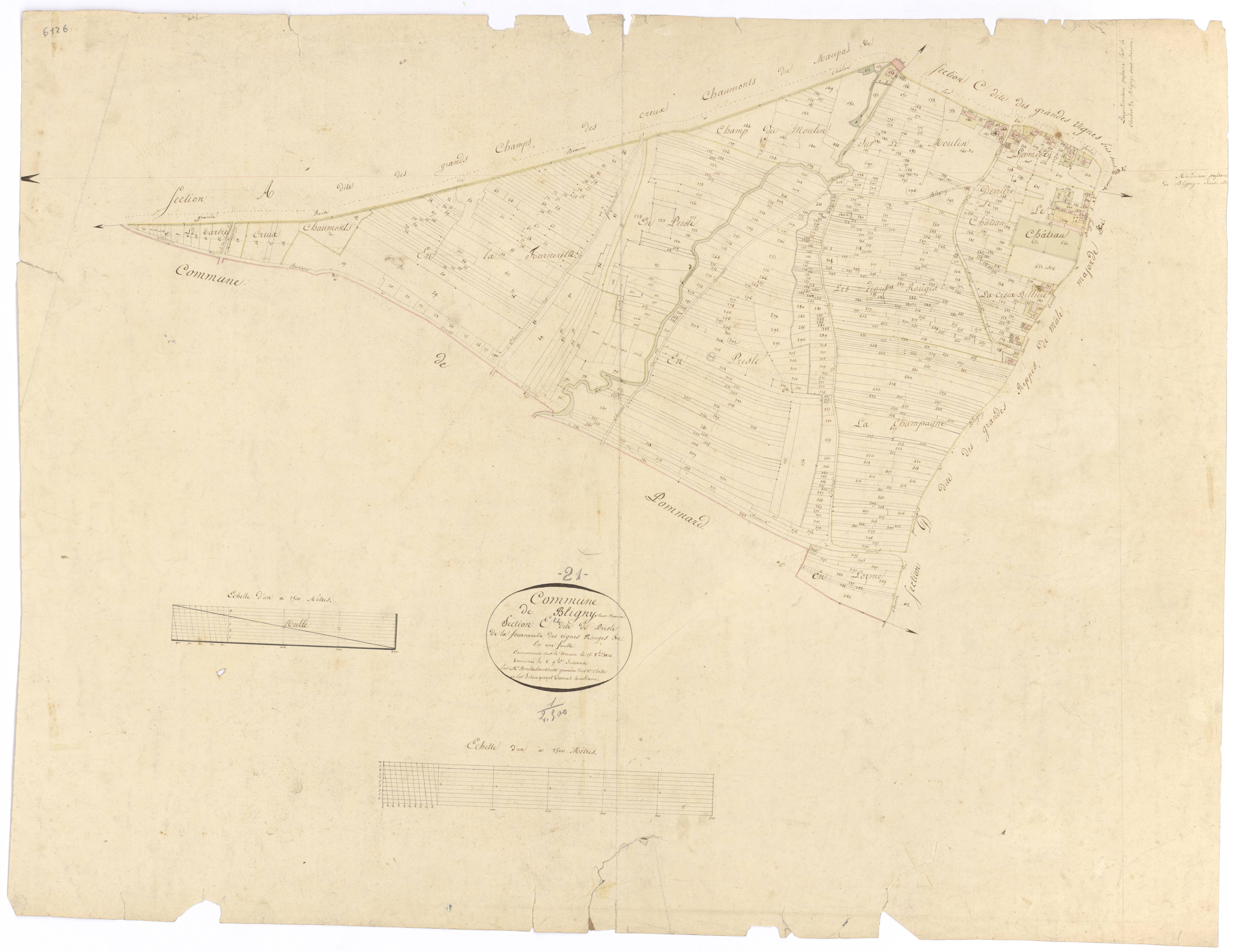 Bligny-lès-Beaune - Section E - 3 P PLAN 89/7