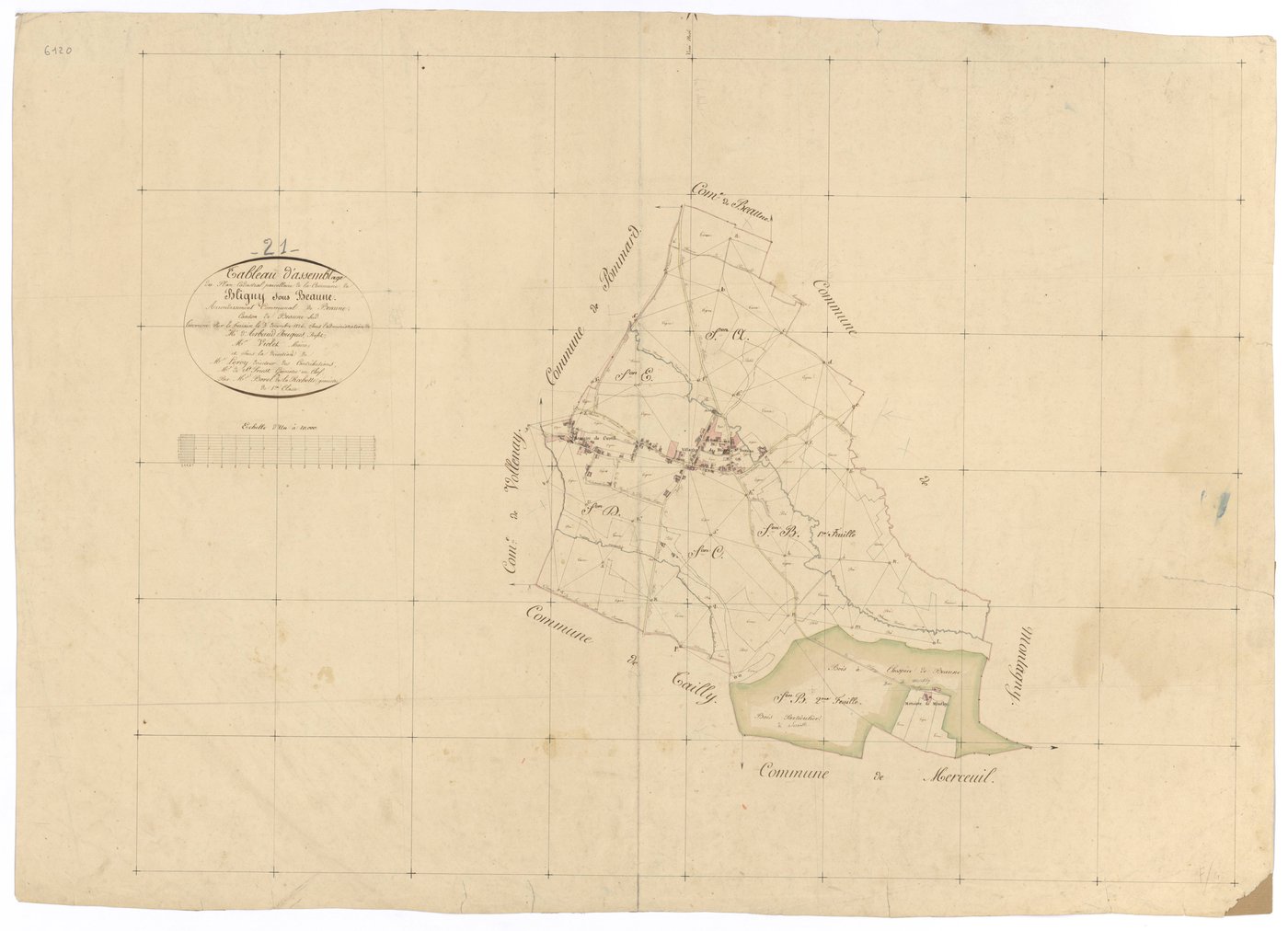 Bligny-lès-Beaune - Tableau d'assemblage - 3 P PLAN 89/1
